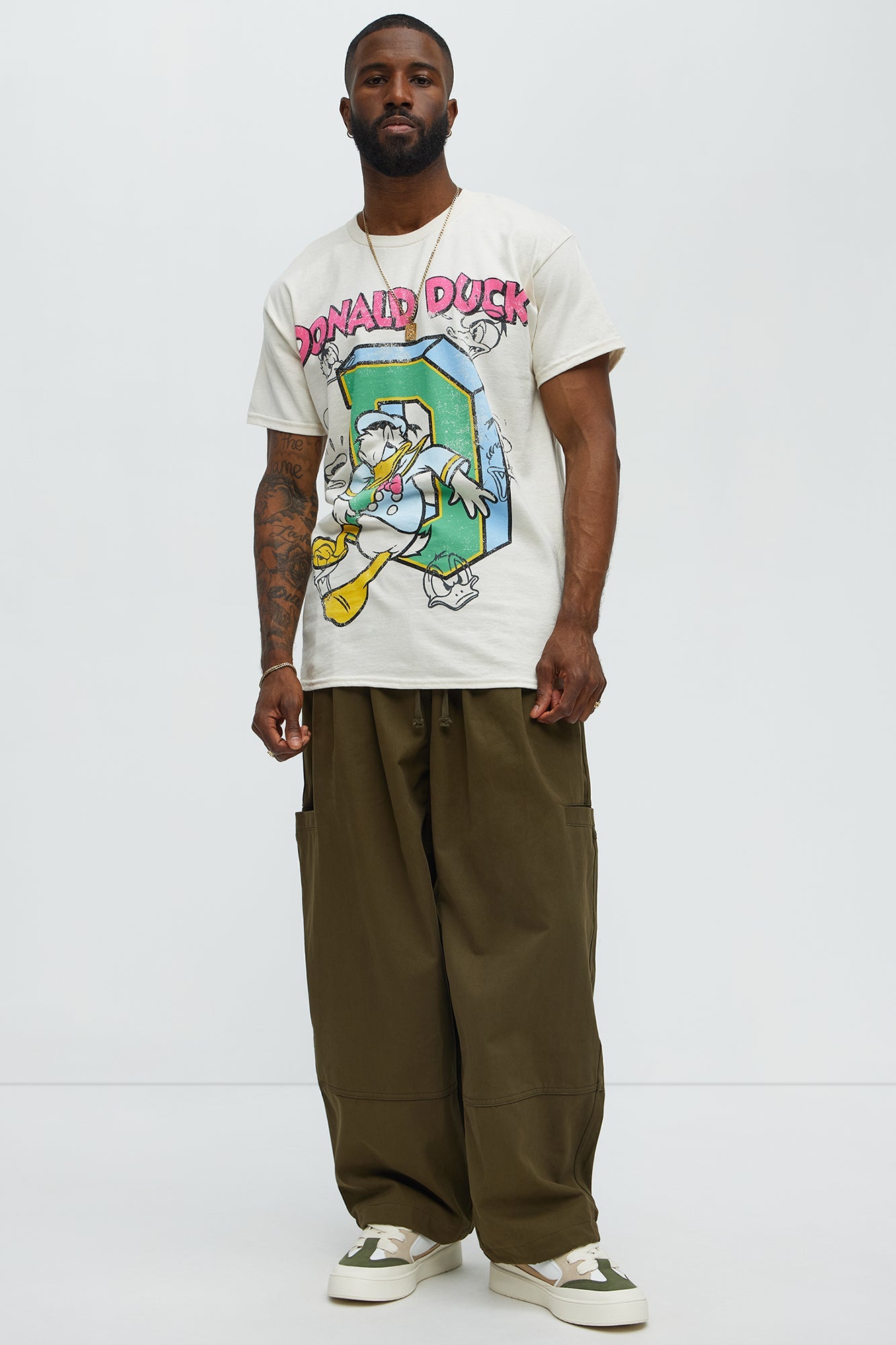 Disney Donald Duck Expressions Short Sleeve Tee - Natural