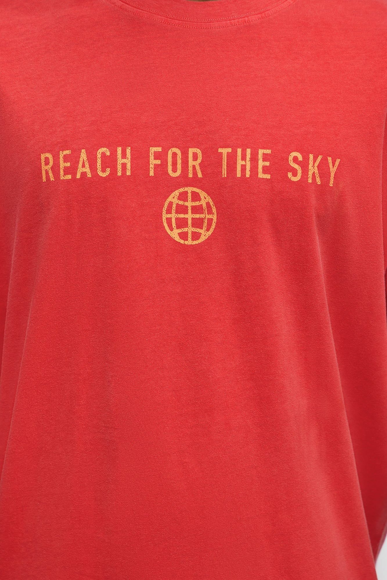 Reach For The Sky Oversized Short Sleeve Tee - Coral