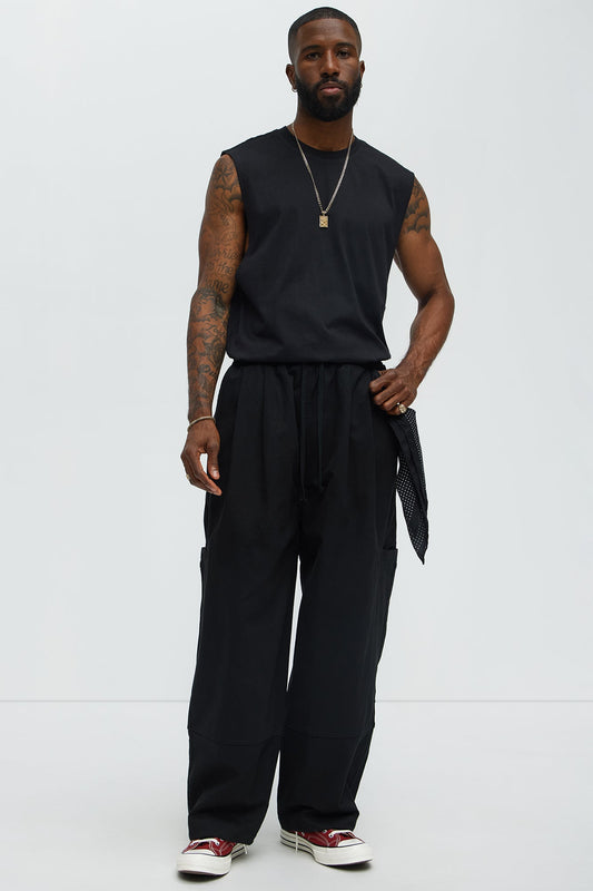 Baggy Damn Right Pants - Black