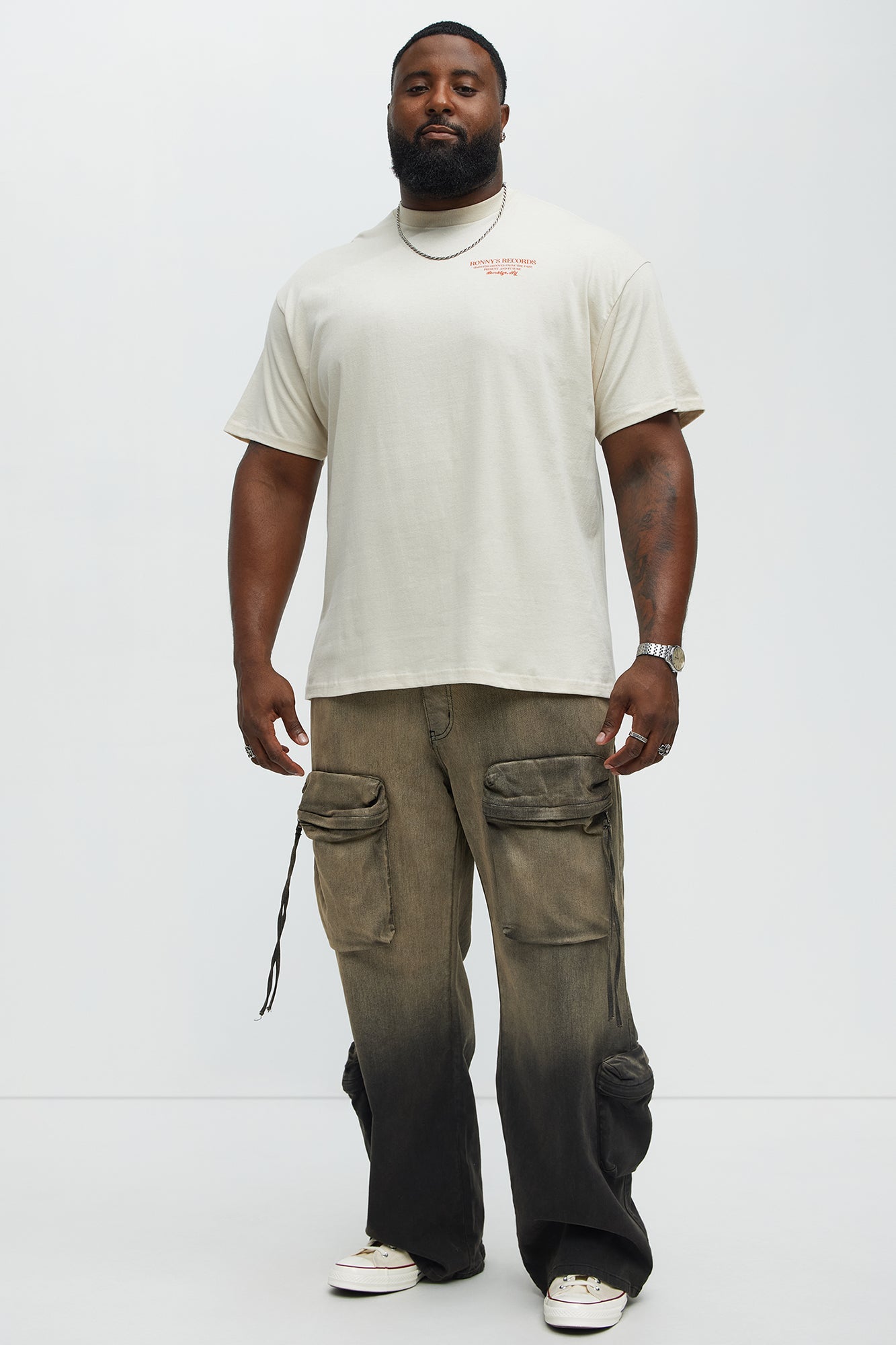 Ronny's Records NYC Short Sleeve Tee - Cream