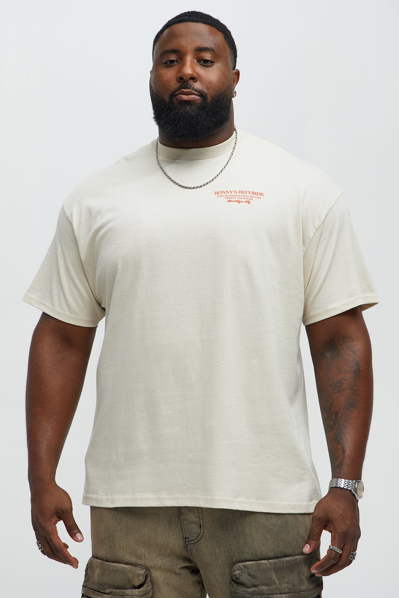 Ronny's Records NYC Short Sleeve Tee - Cream