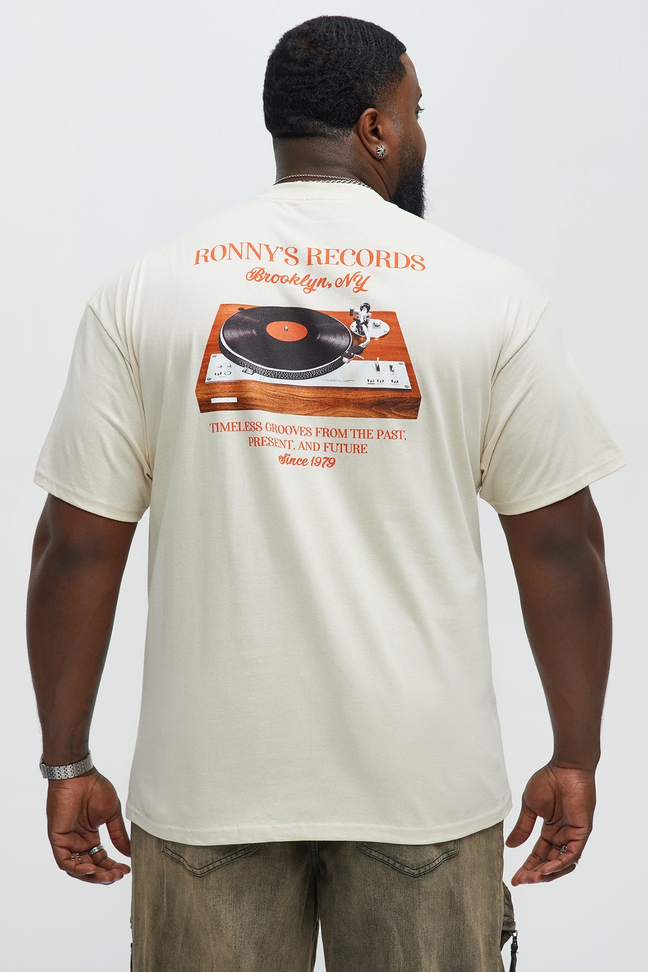 Ronny's Records NYC Short Sleeve Tee - Cream