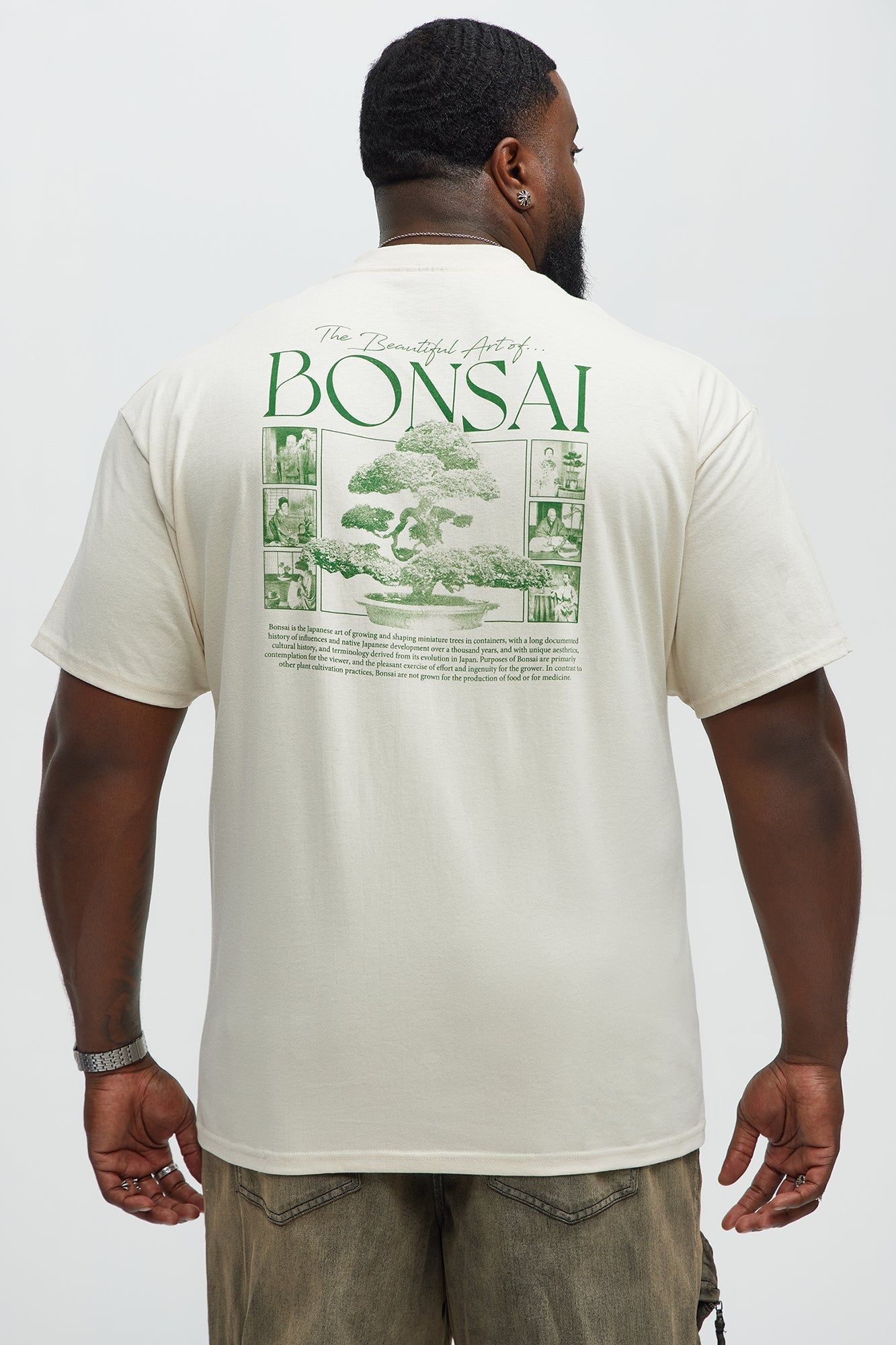 The Beautiful Art Of Bonsai Short Sleeve Tee - Cream