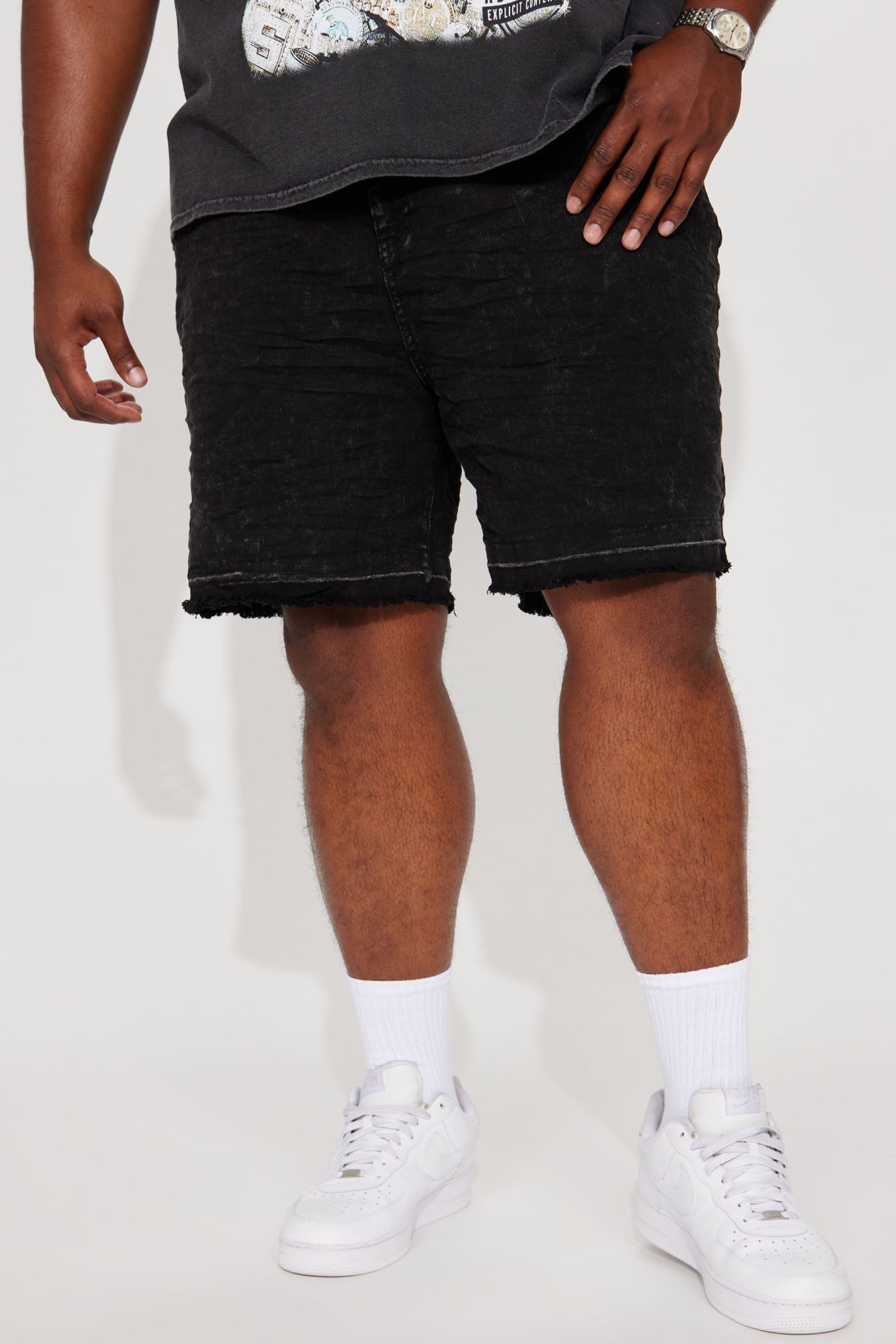 Mojave Relaxed Denim Shorts - Black
