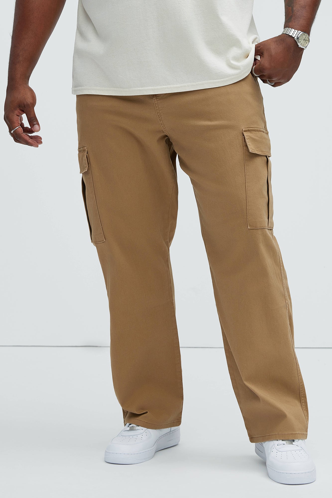 Kyle Straight Cargo Pants - Khaki