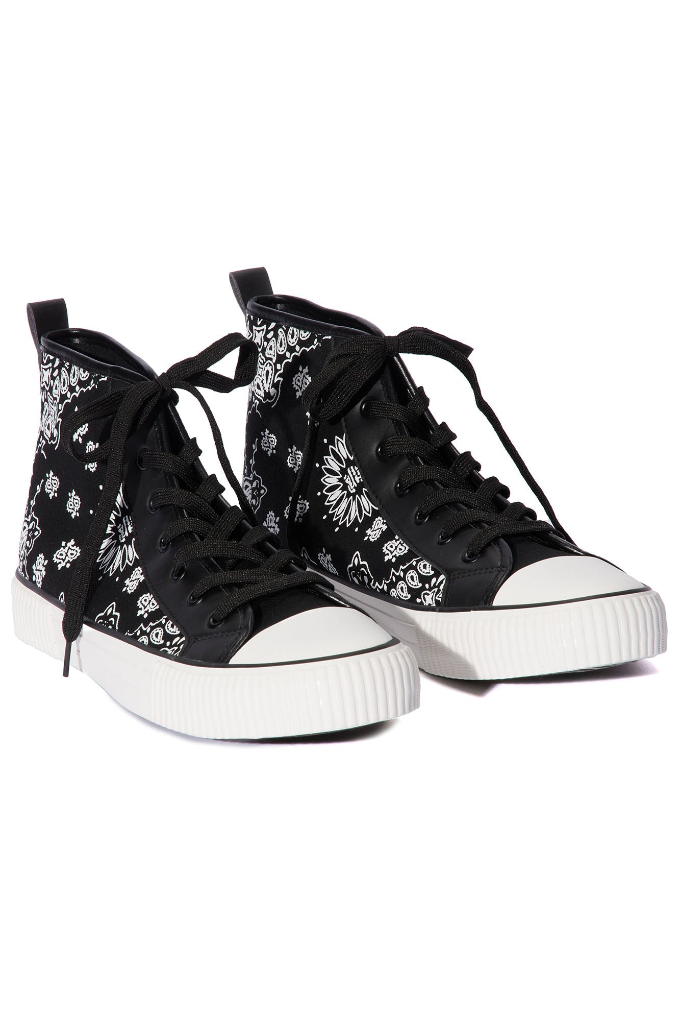 Paisley Over Peace Sneakers - Black