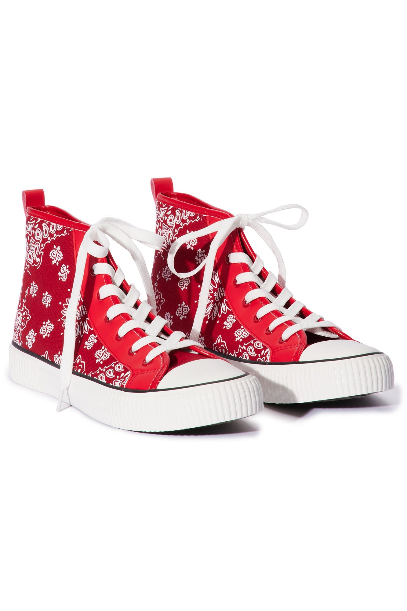 Paisley Over Peace Sneakers - Red