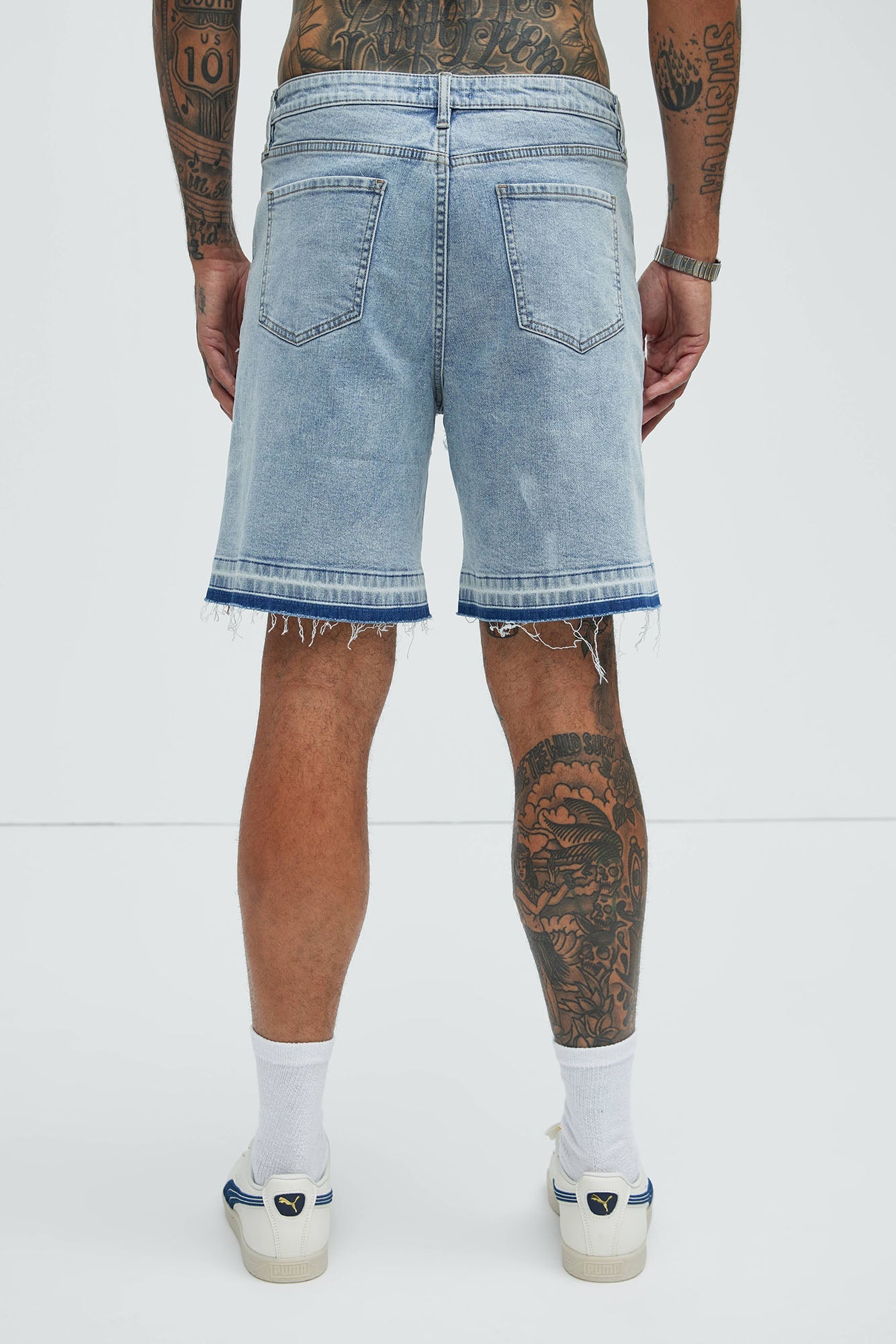 Interstellar Relaxed Denim Shorts - Medium Blue Wash