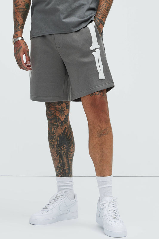 Tyson Bones Relaxed Shorts - Charcoal
