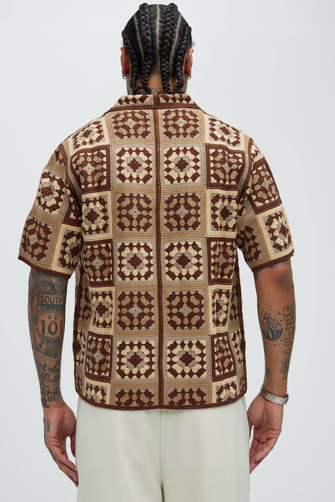 Nolan Textured Shirt - Brown/combo
