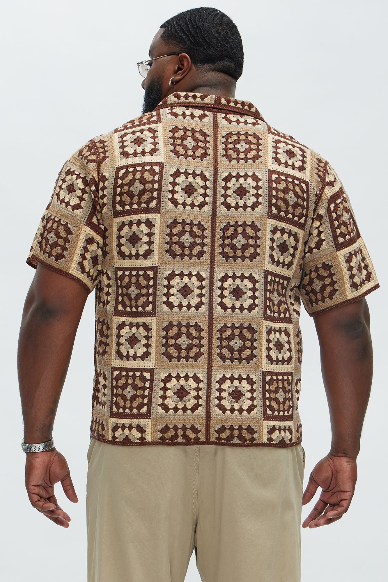 Nolan Textured Shirt - Brown/combo