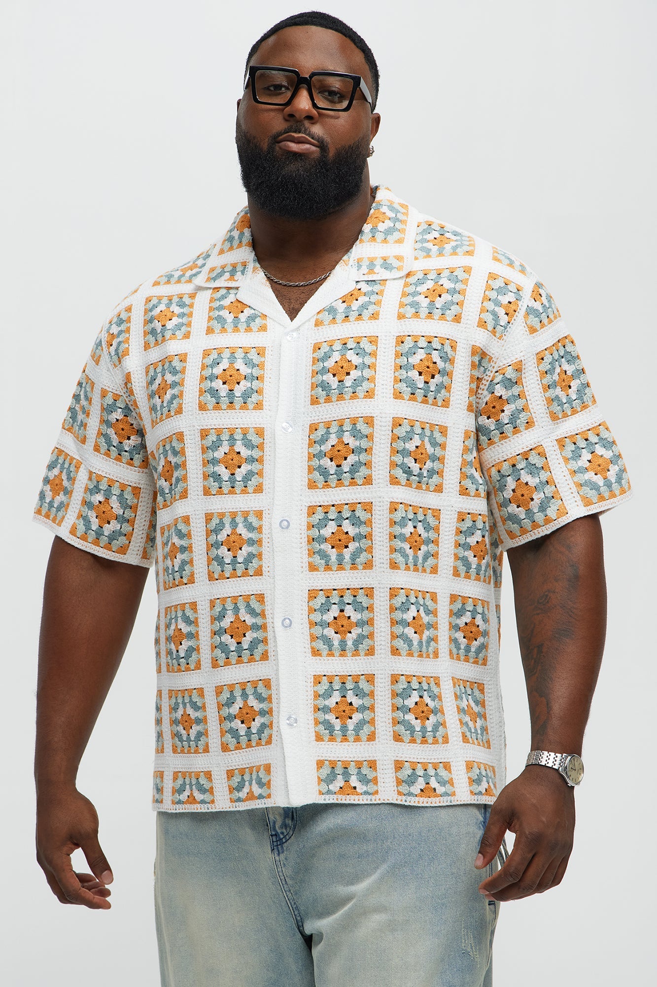 Nolan Textured Shirt - White/combo