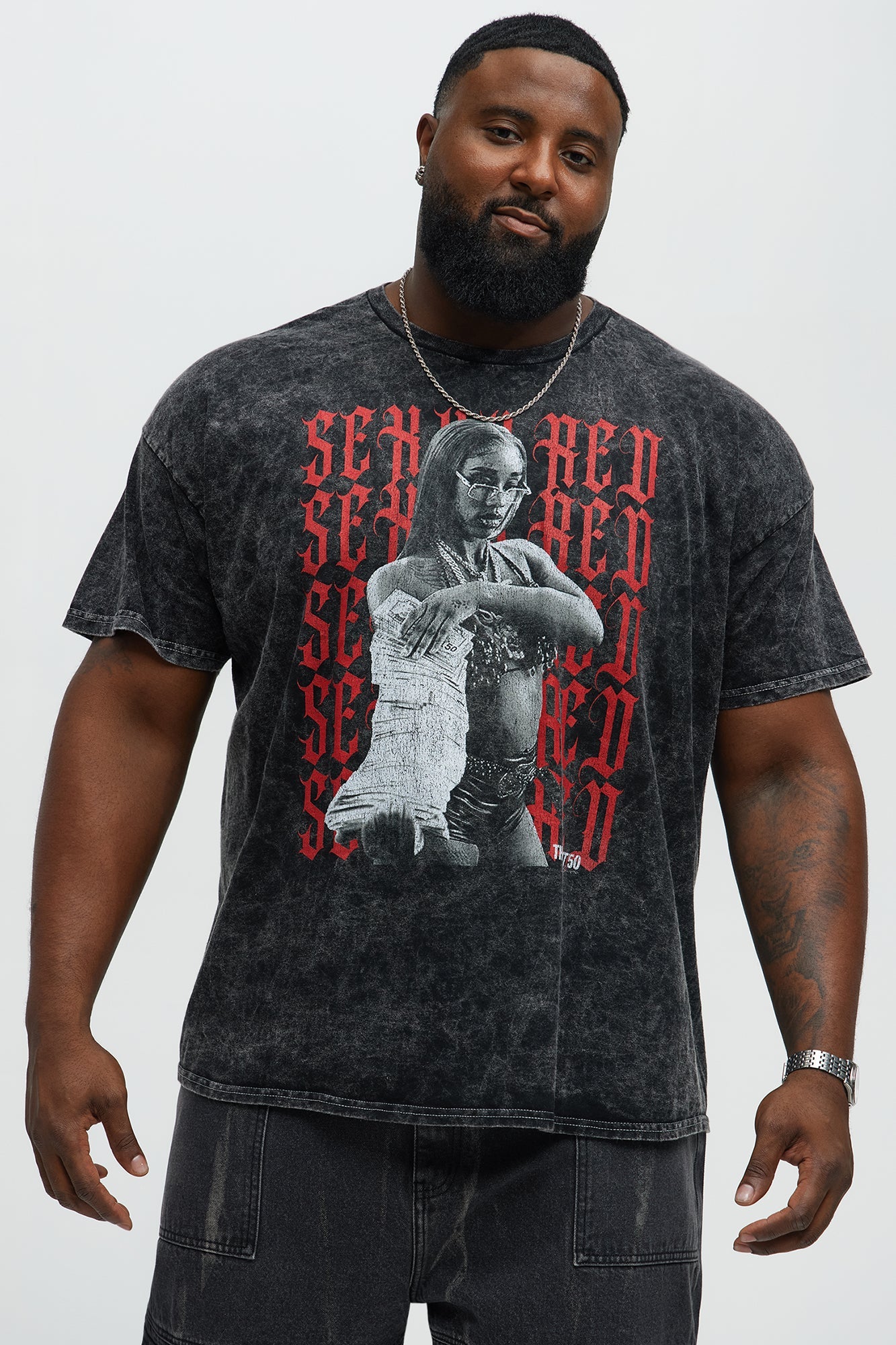 Sexy Red Get It Sexyy Short Sleeve Tee - Black