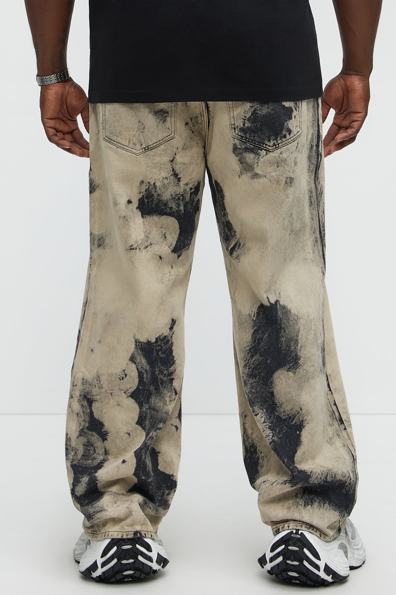 Shadow Fade Baggy Jeans - Grey/Smoke