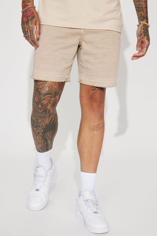 Mojave Relaxed Denim Shorts - Tan