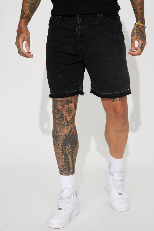 Mojave Relaxed Denim Shorts - Black