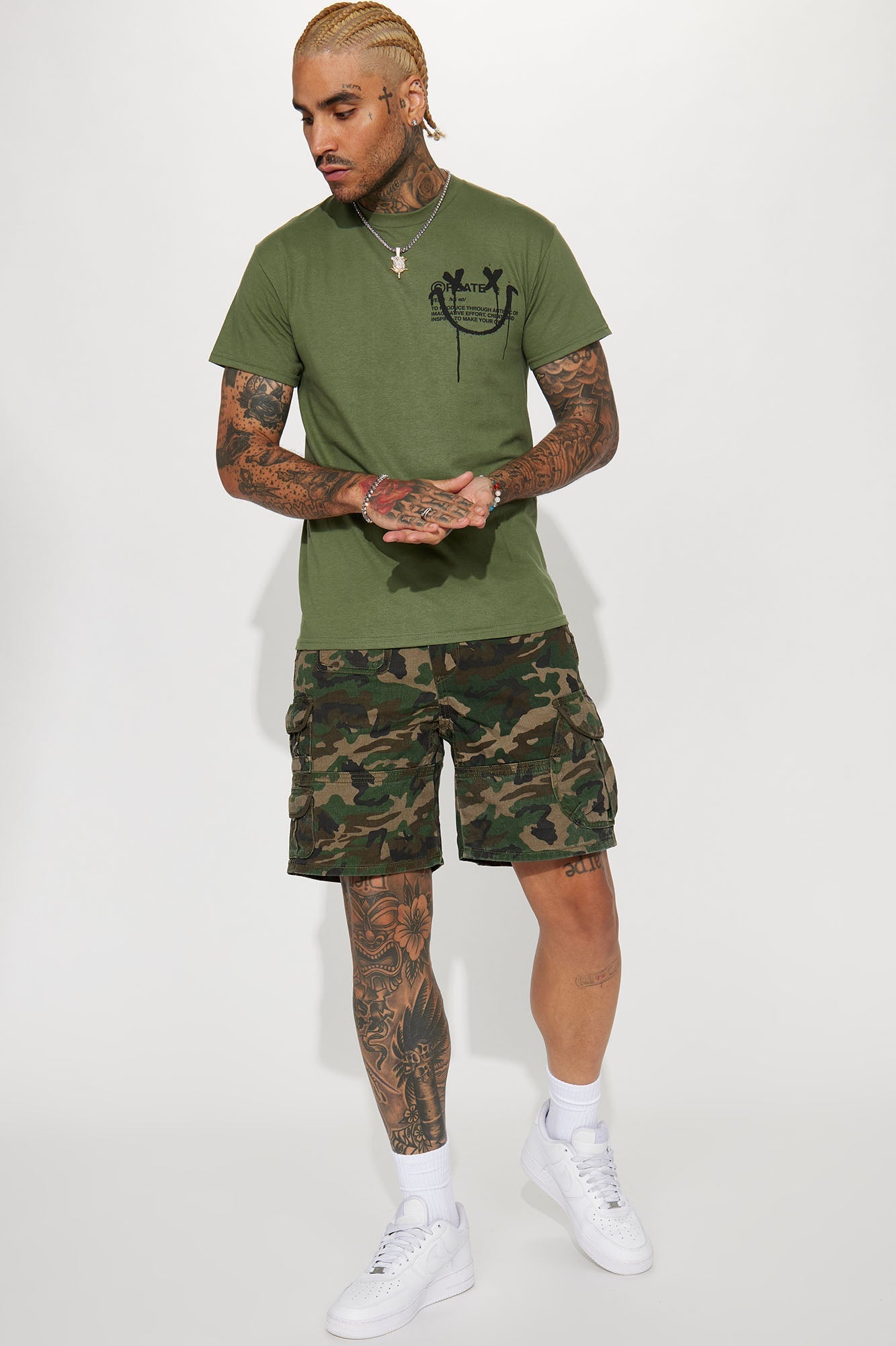 Get Out Twill Cargo Shorts - Camouflage
