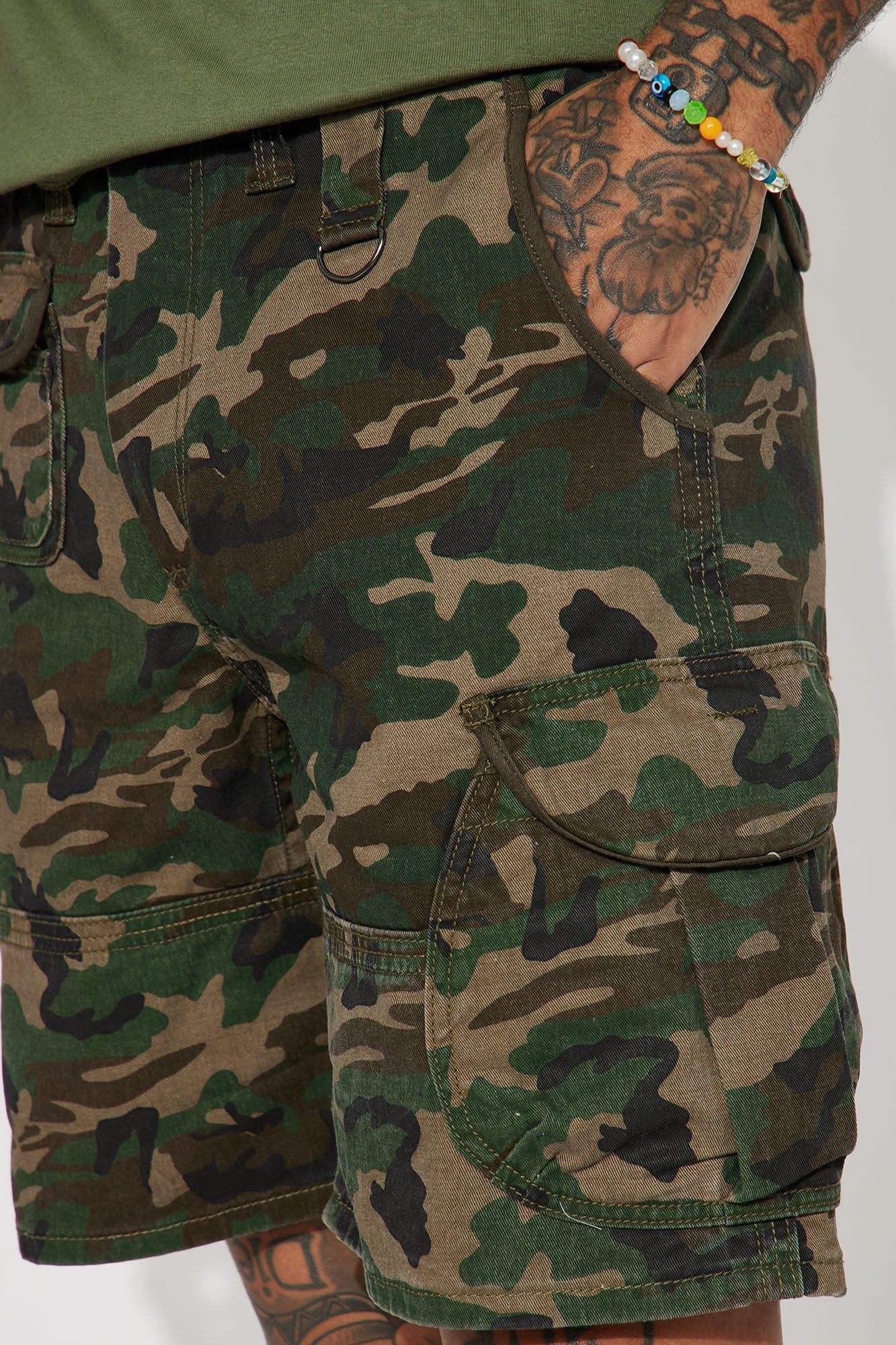 Get Out Twill Cargo Shorts - Camouflage