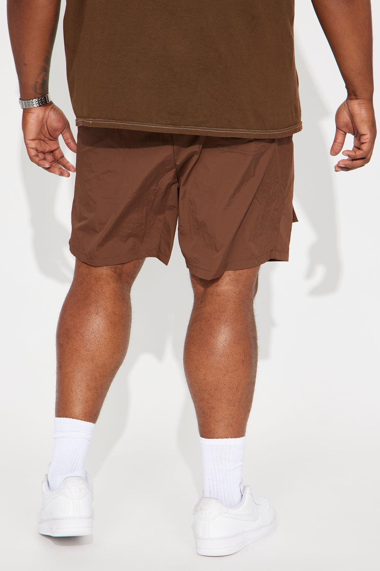 Safe Side Utility Nylon Shorts - Brown