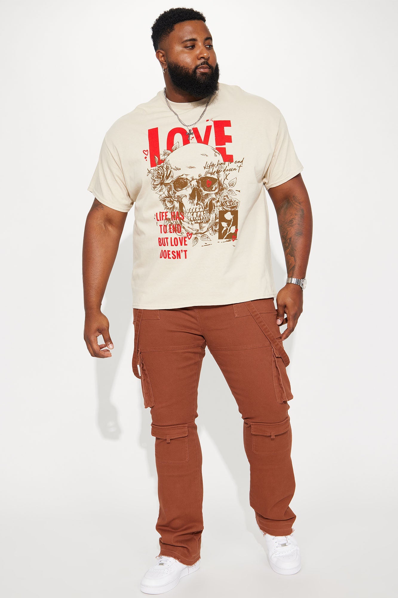 Love Doesn't End Short Sleeve Tee - Tan