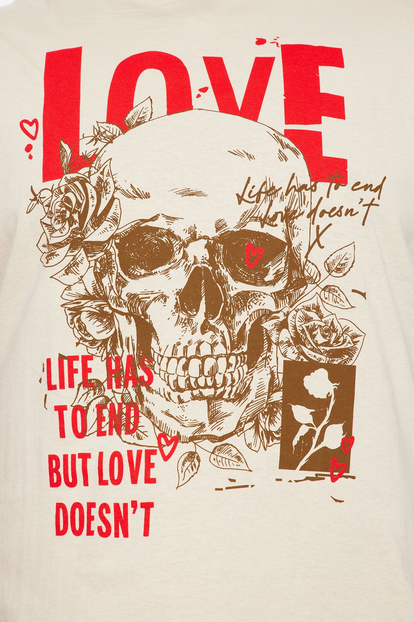 Love Doesn't End Short Sleeve Tee - Tan