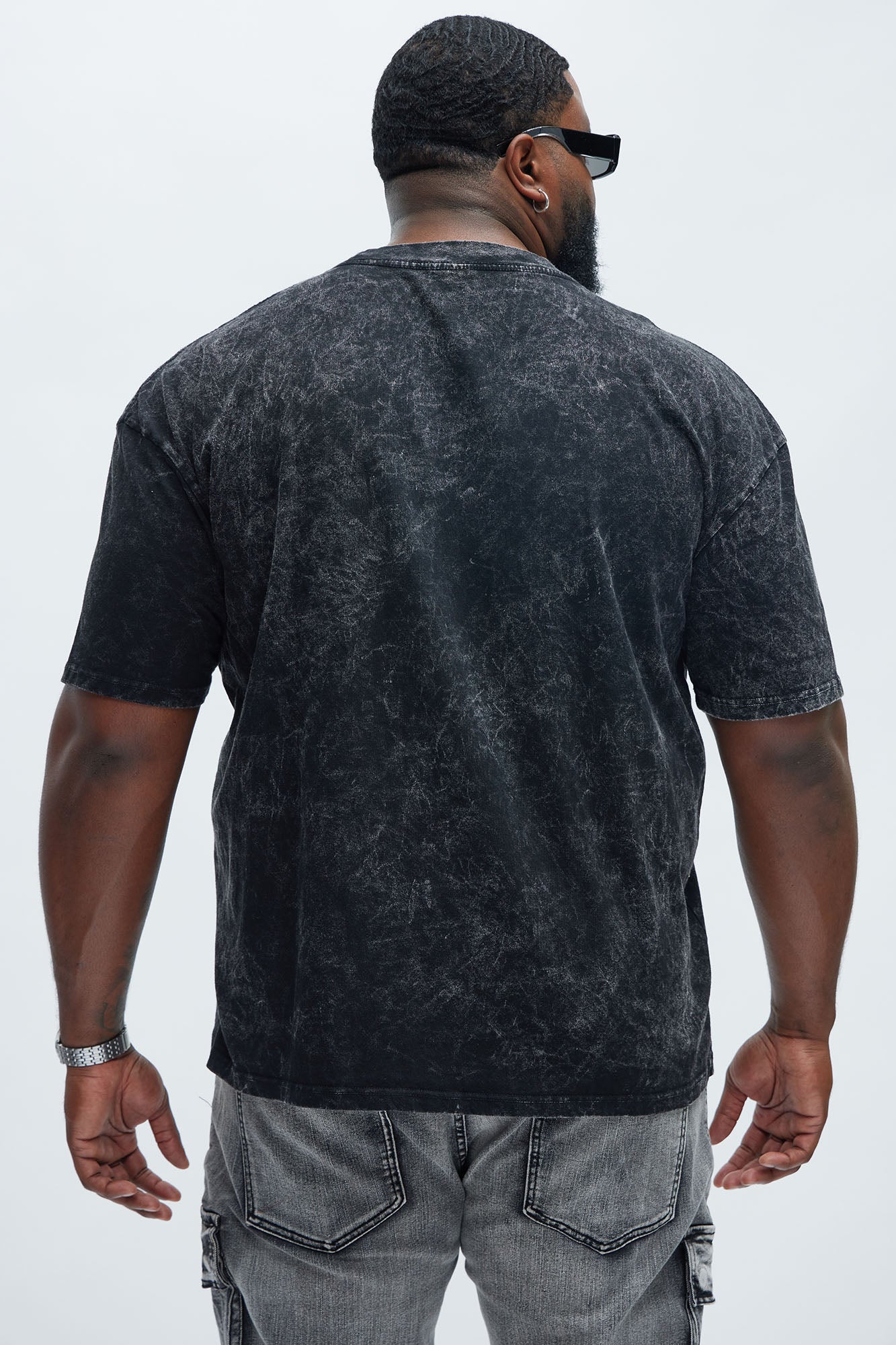 Saints Art Oversized Short Sleeve Tee - Black