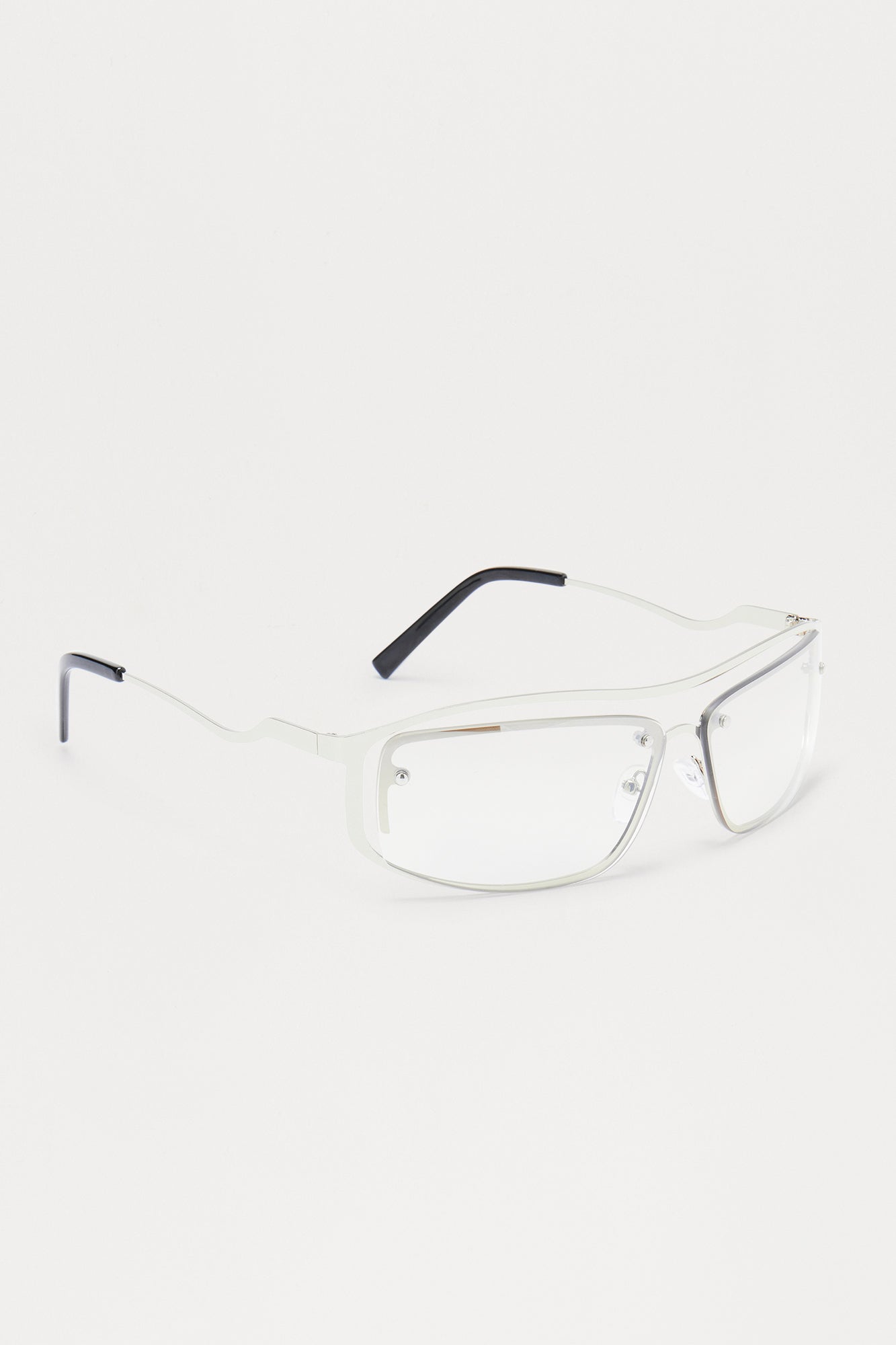 Squiggled Sunglasses - Clear