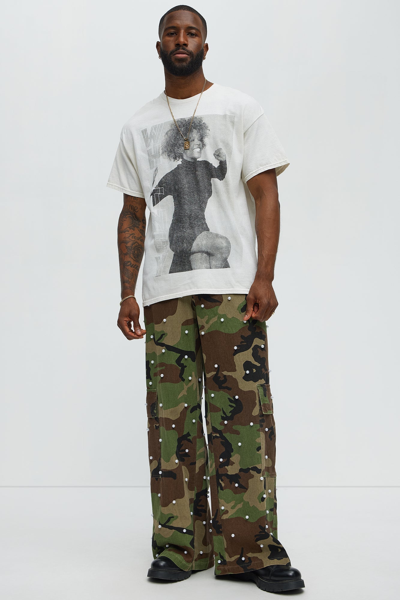 Whitney Houston I will Always Love You Short Sleeve Tee - Off White