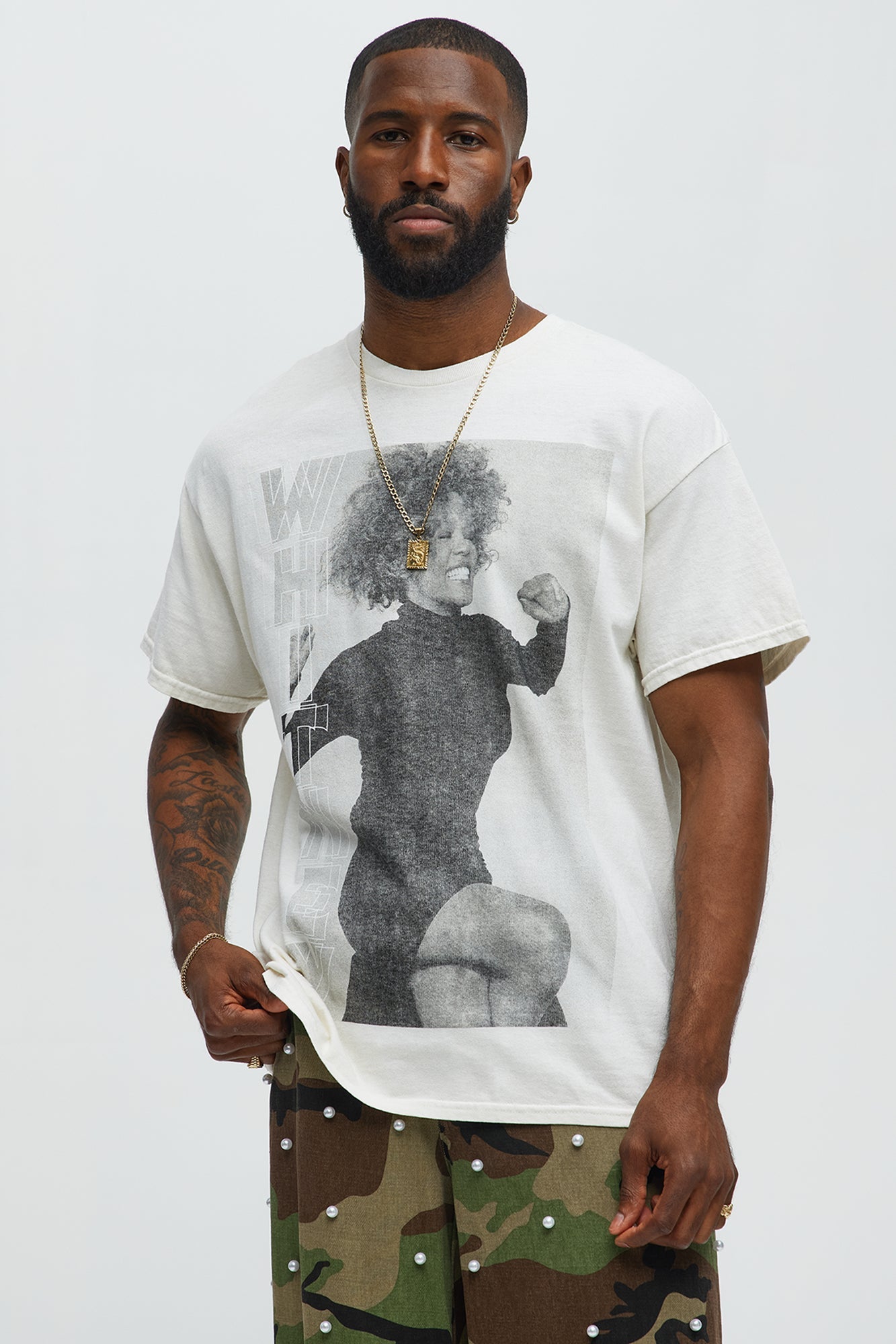 Whitney Houston I will Always Love You Short Sleeve Tee - Off White