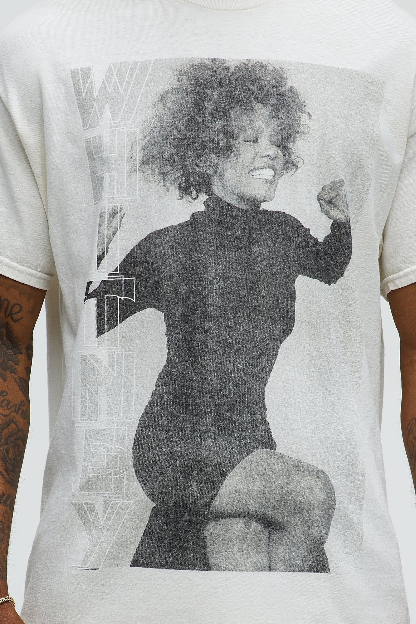 Whitney Houston I will Always Love You Short Sleeve Tee - Off White