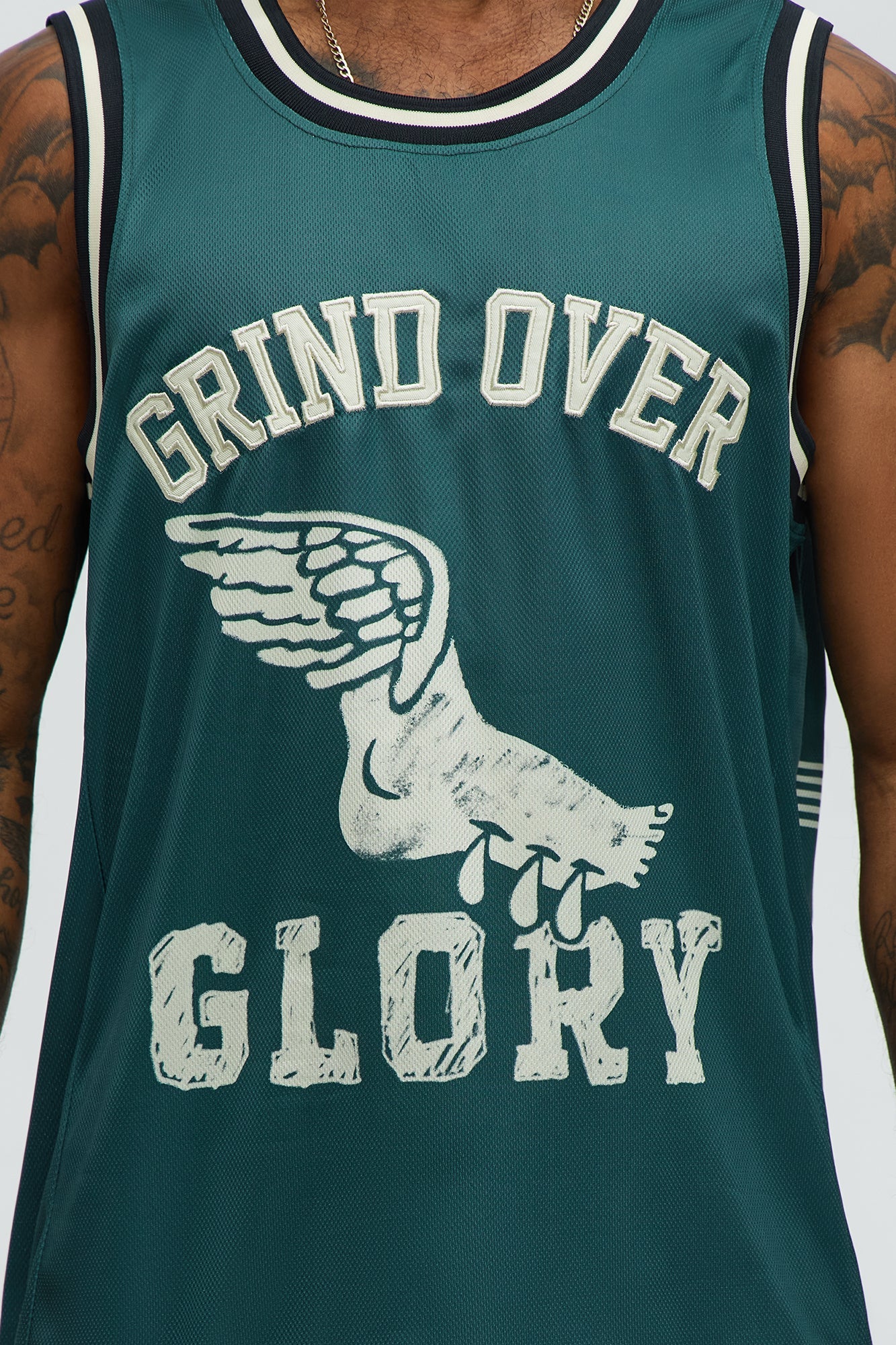Basketball Jersey Grind Over Glory Tank Top - Green