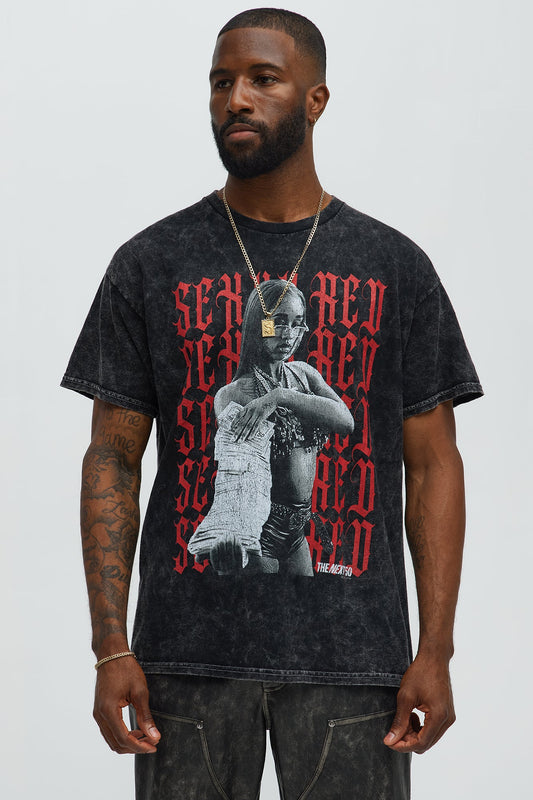 Sexy Red Get It Sexyy Short Sleeve Tee - Black