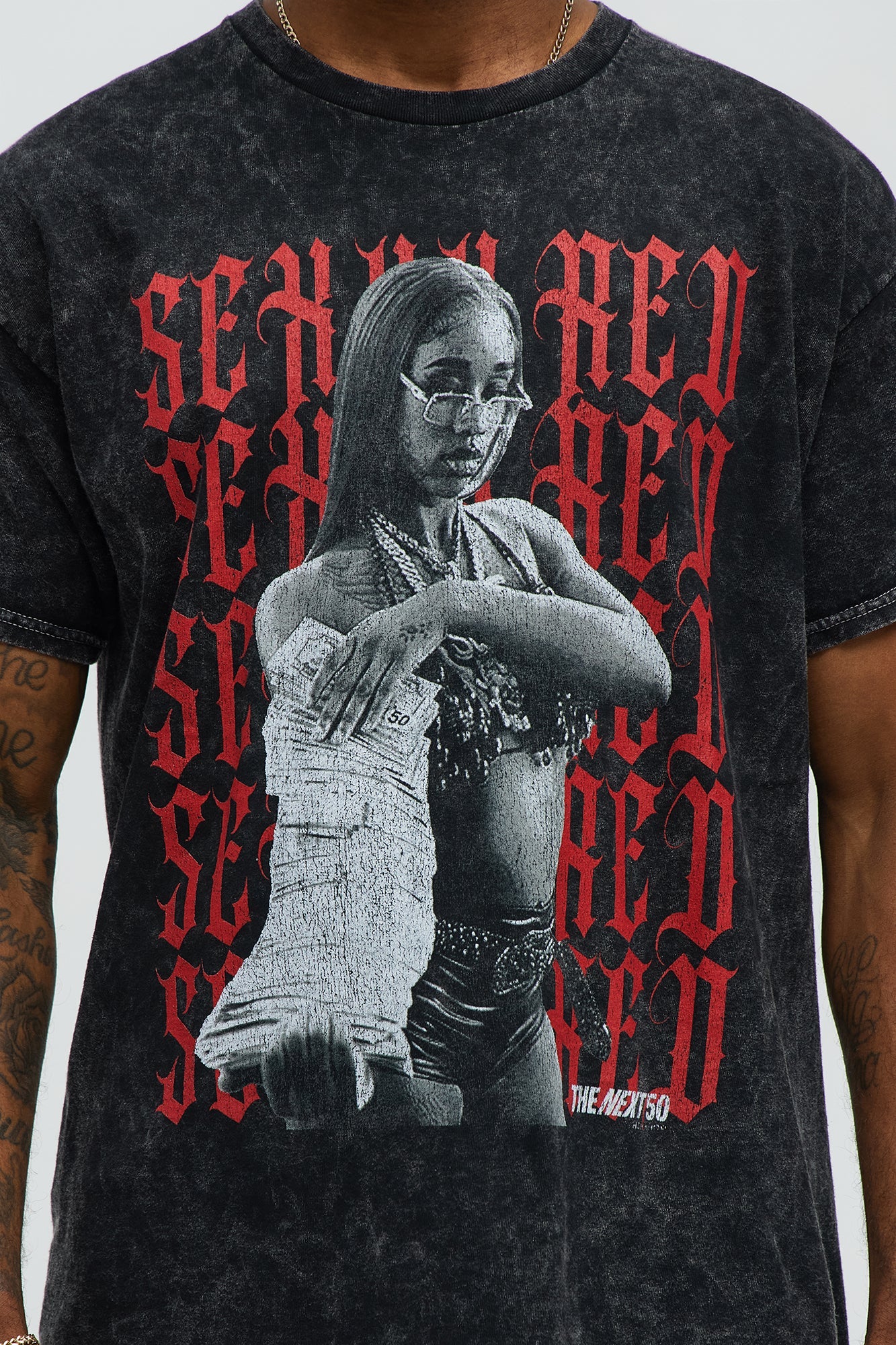 Sexy Red Get It Sexyy Short Sleeve Tee - Black