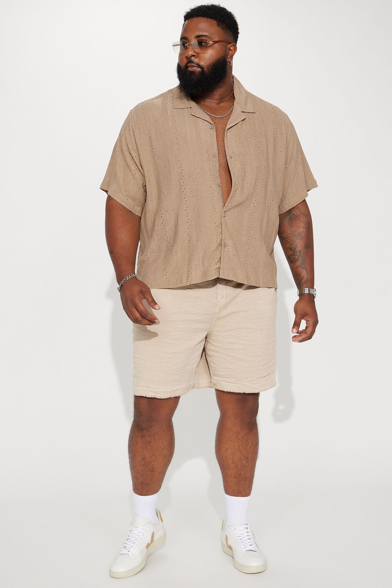 Mojave Relaxed Denim Shorts - Tan