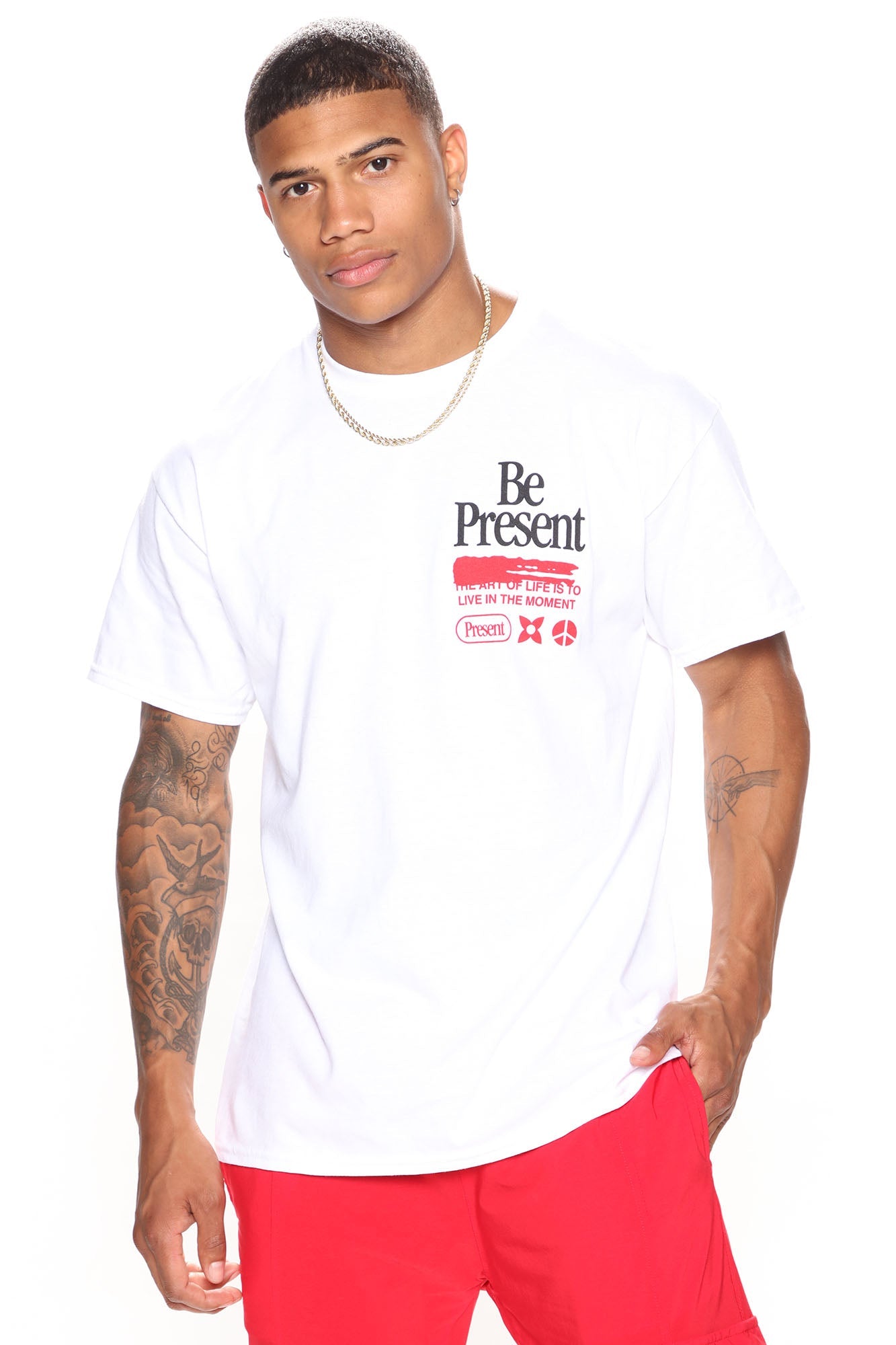 Be Present Short Sleeve Tee - White