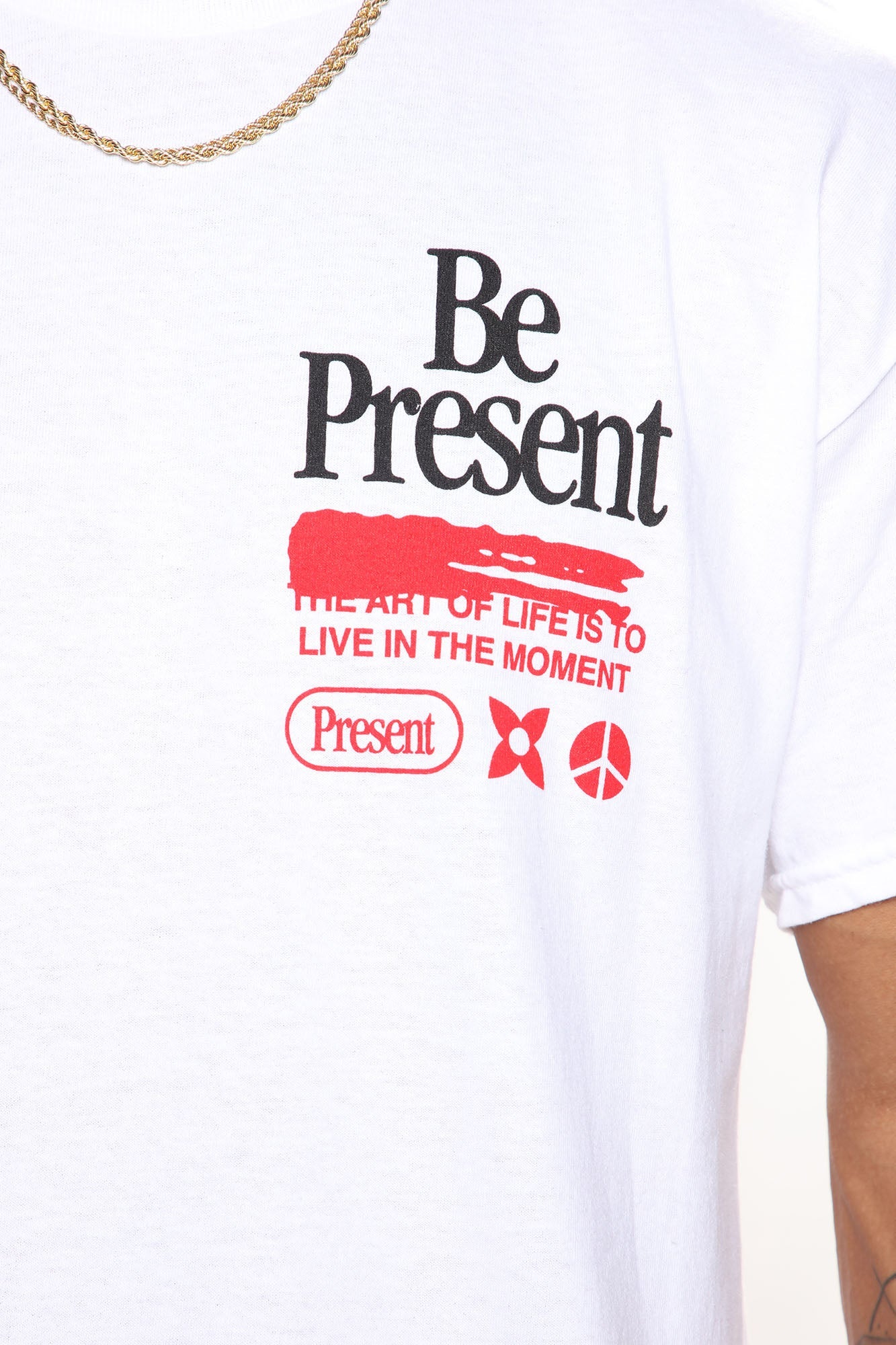 Be Present Short Sleeve Tee - White