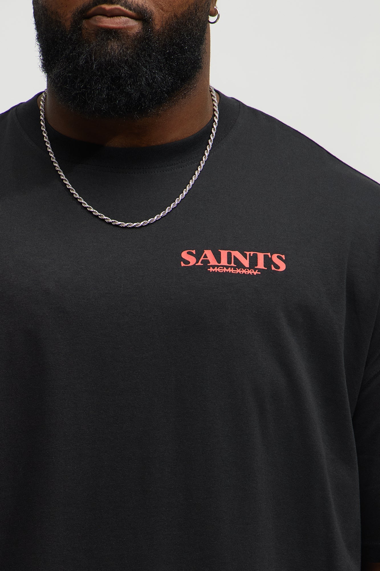 Unseen Saints Oversized Short Sleeve Tee - Black