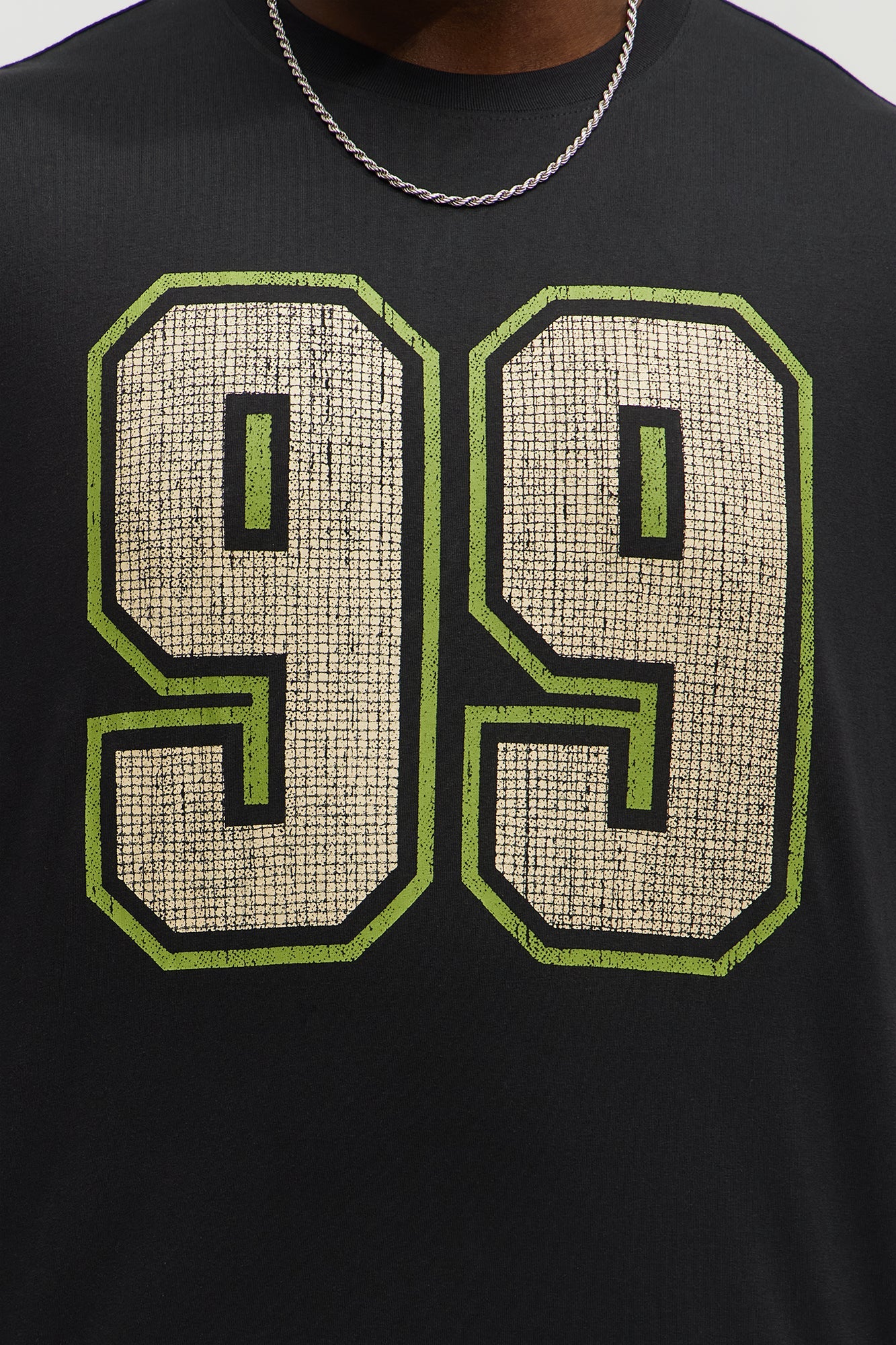 Athletic 99 Oversized Short Sleeve Tee - Black