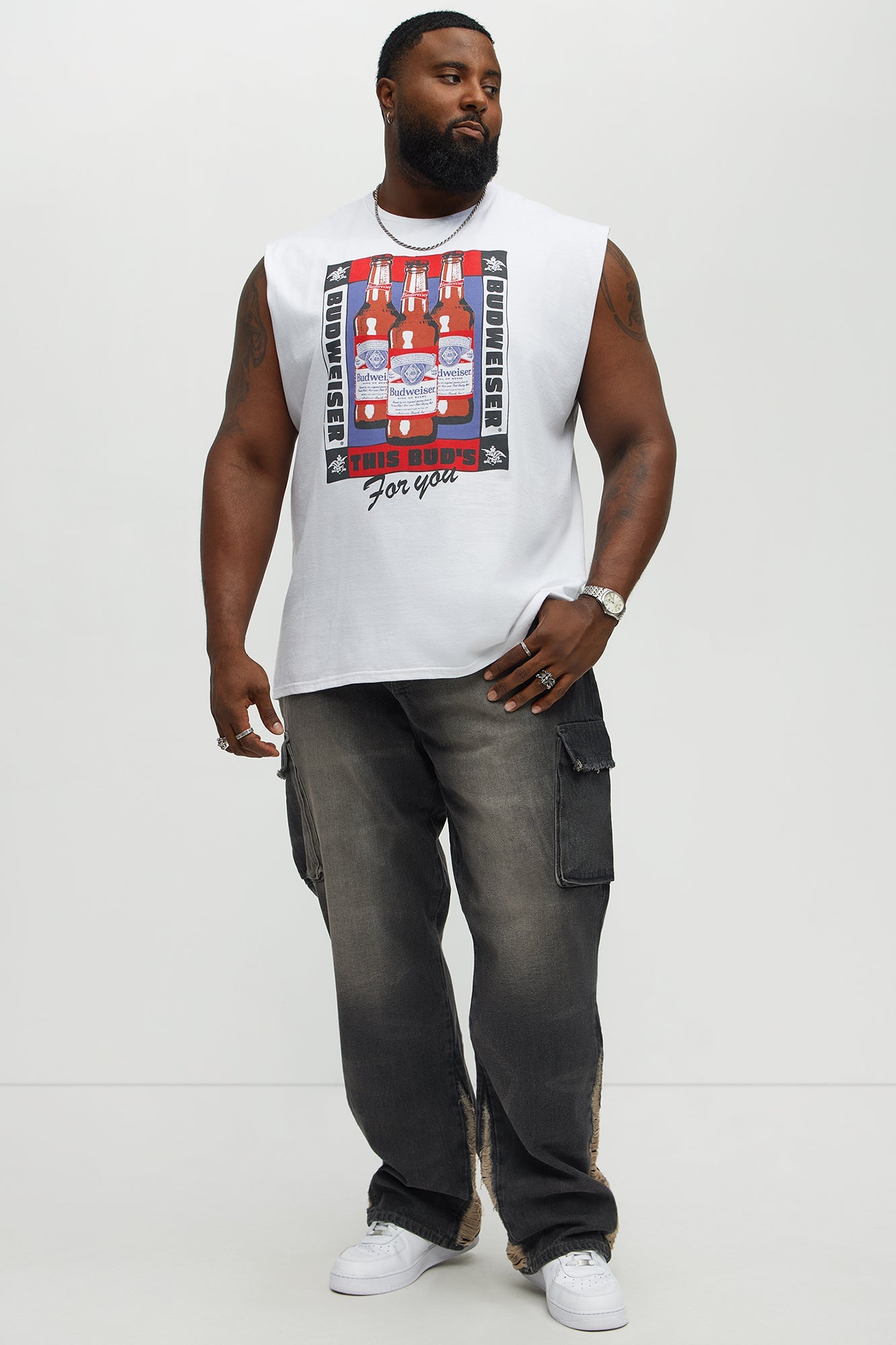 Kaine Stacked Slim Flare Jeans - Black Wash