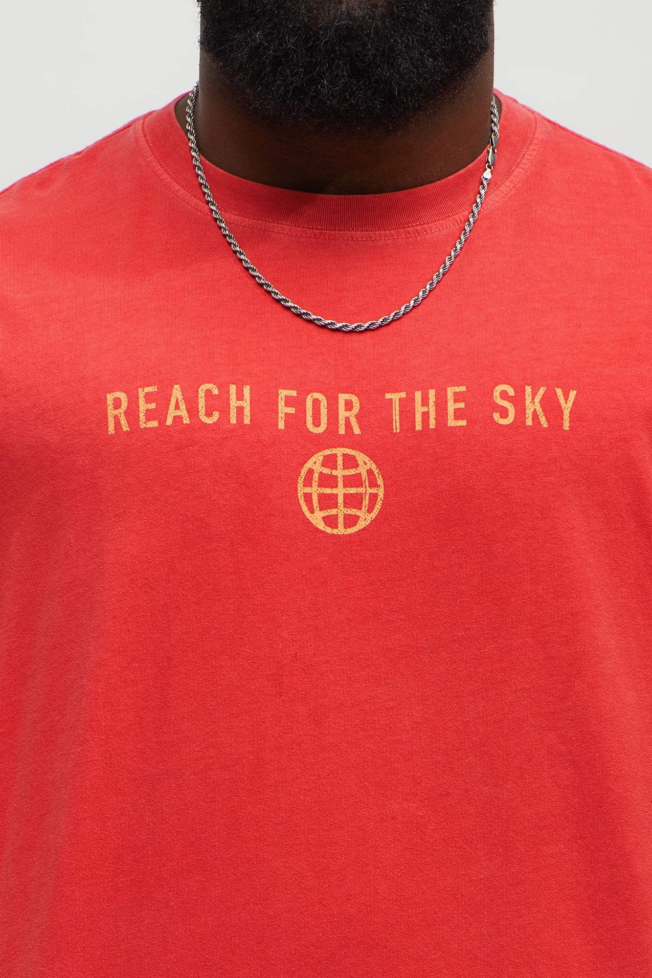 Reach For The Sky Oversized Short Sleeve Tee - Coral