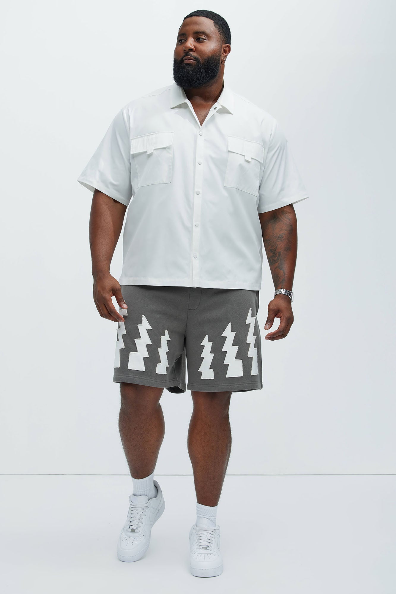 Tyson Lightning Relaxed Shorts - Charcoal