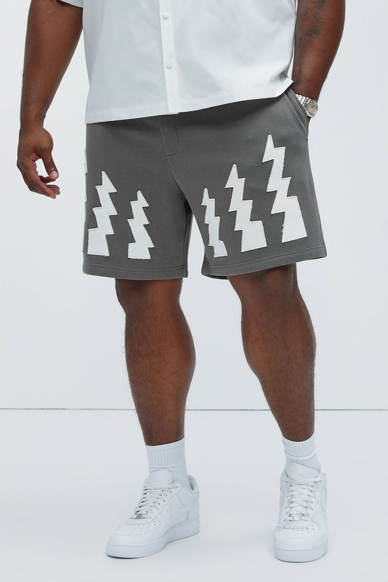 Tyson Lightning Relaxed Shorts - Charcoal