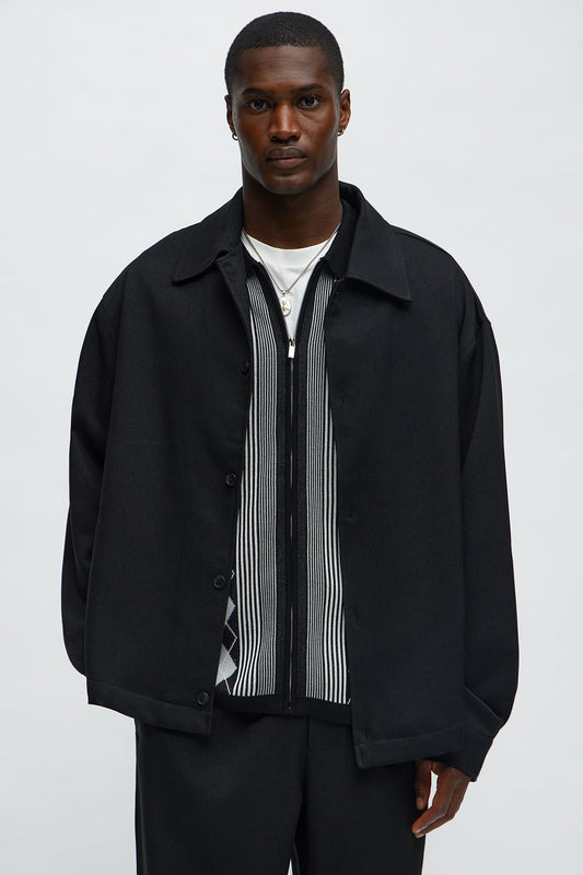 Relaxed Mara Overshirt - Black