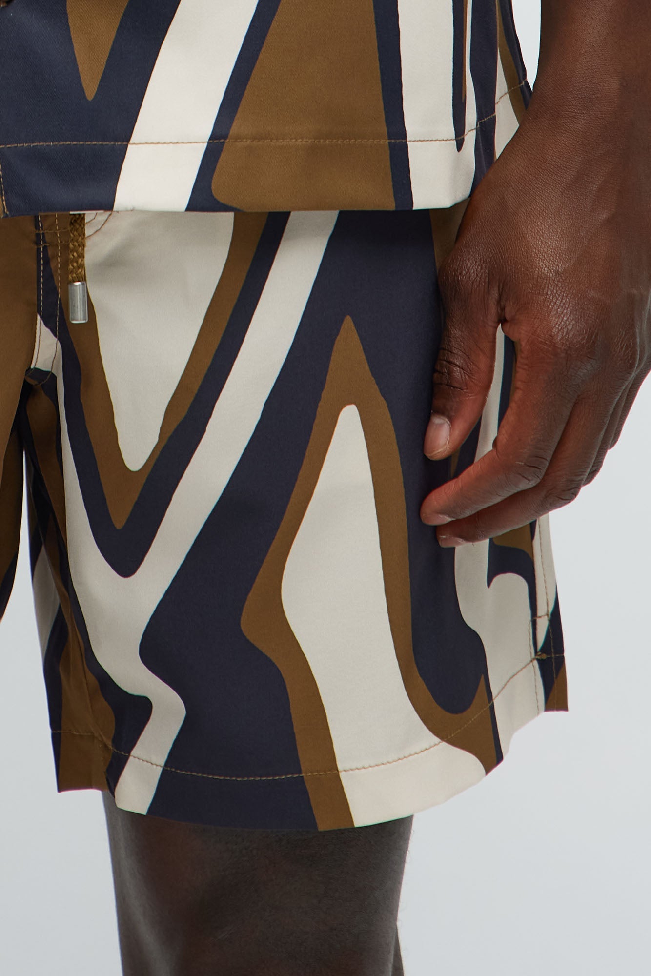 Chaos Current Printed Swim Classic Trunk - Brown/combo