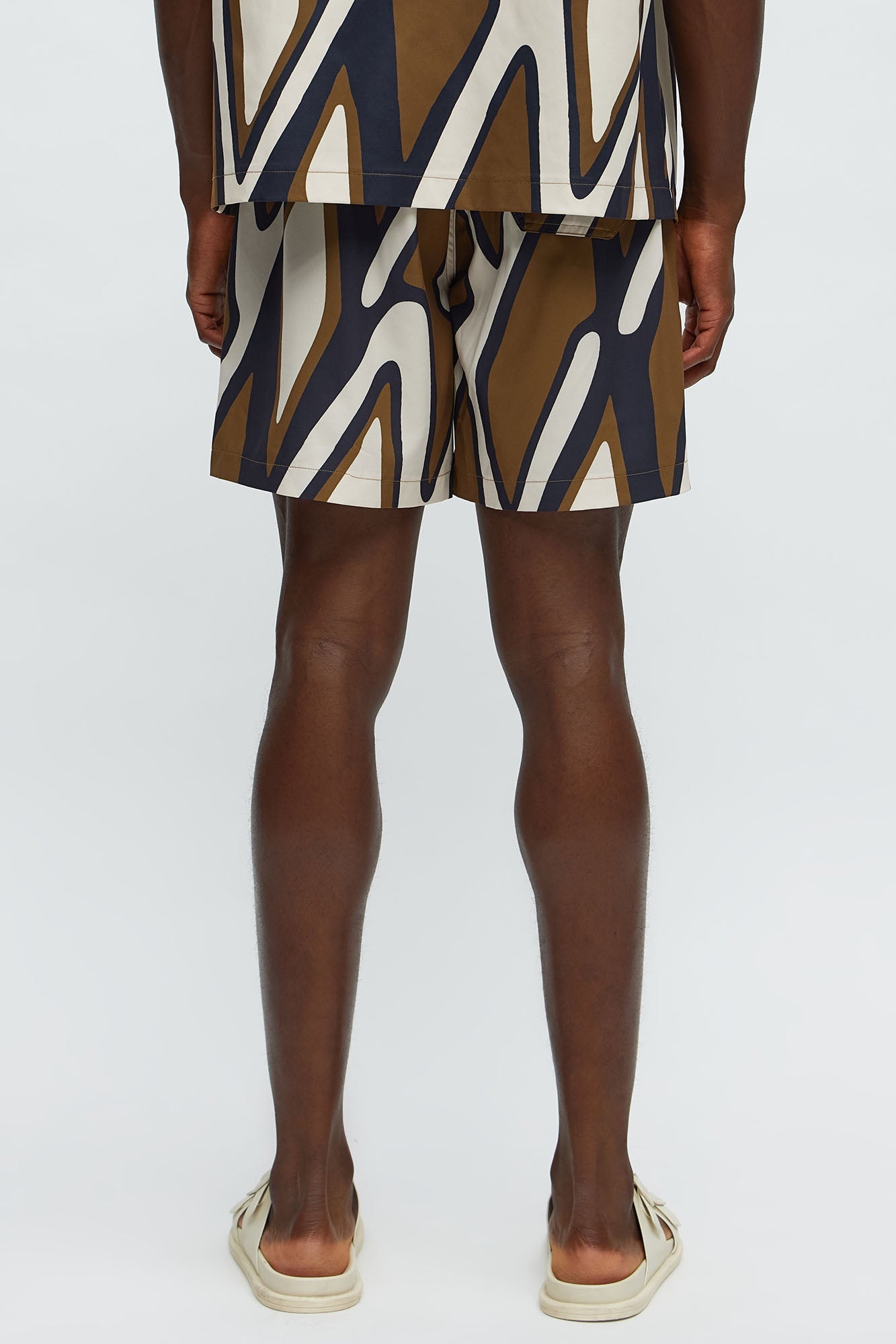 Chaos Current Printed Swim Classic Trunk - Brown/combo