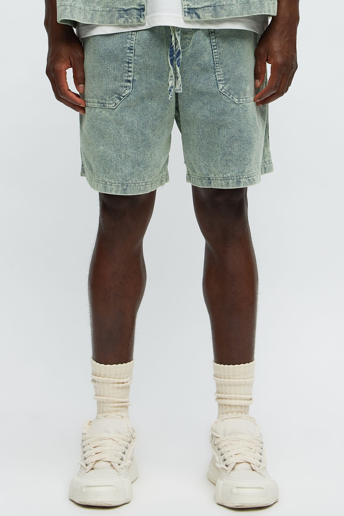 Ohio Corduroy Relaxed Shorts - Blue/combo