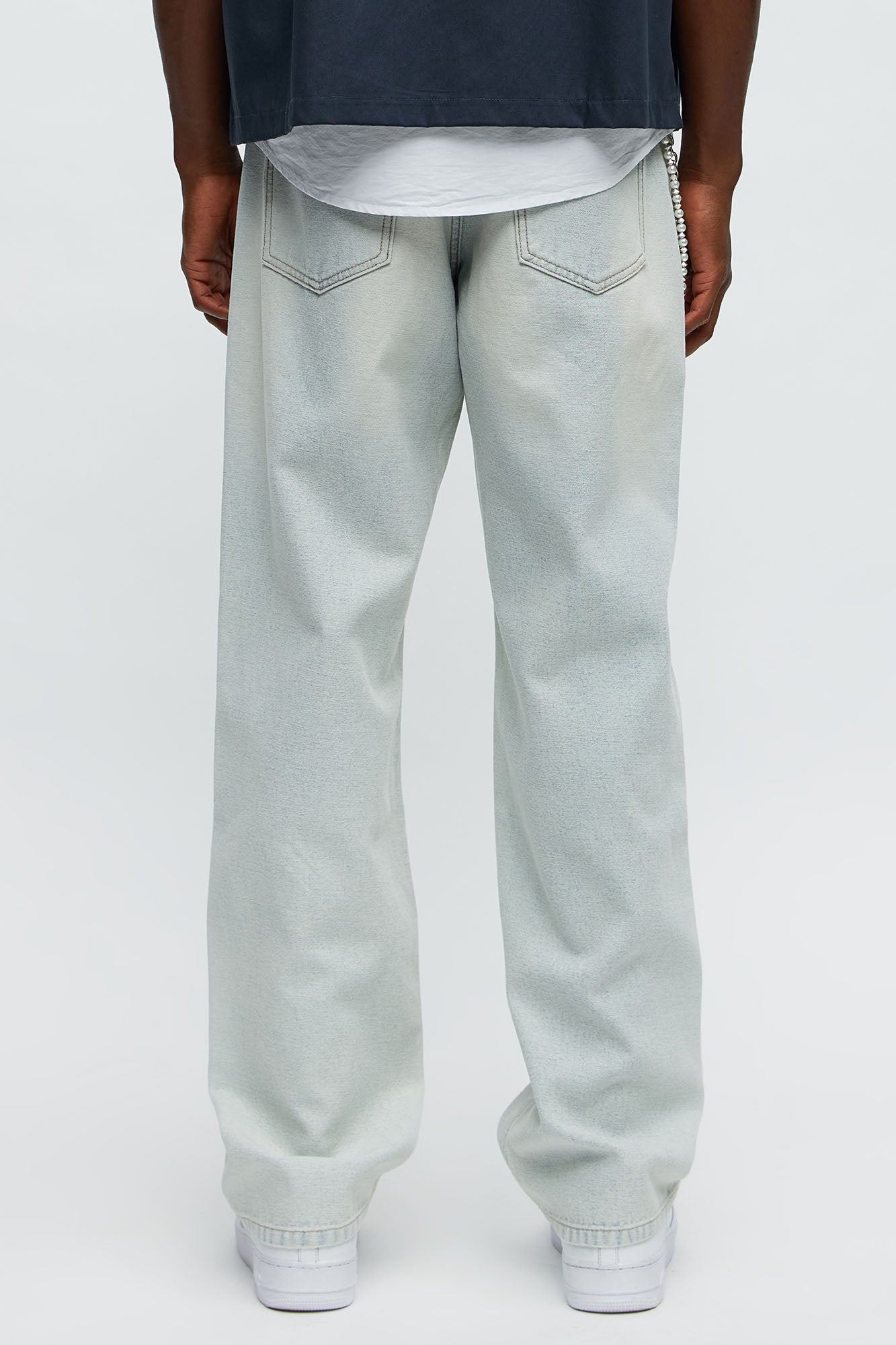 Inside Out Straight Jeans - Light Wash