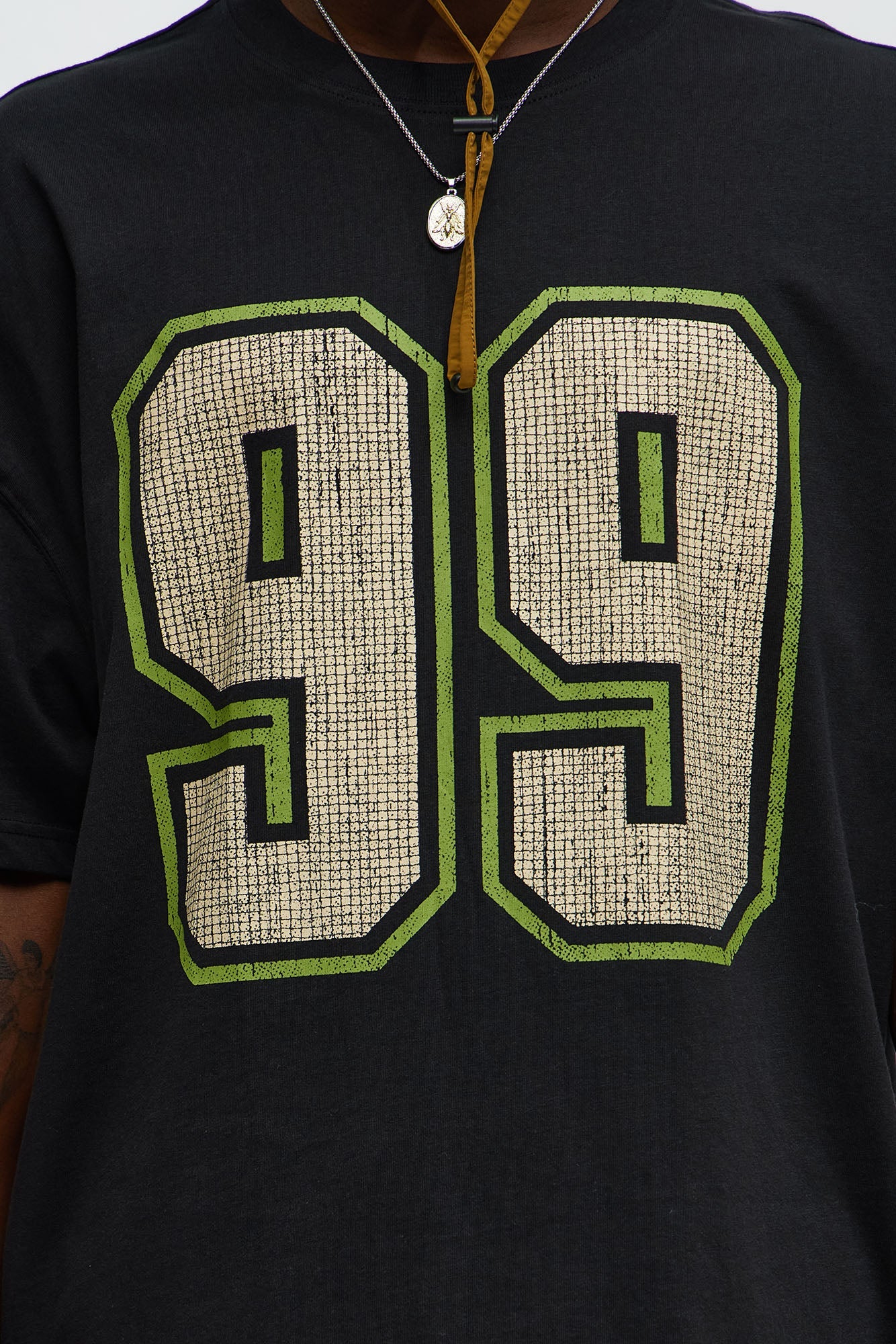 Athletic 99 Oversized Short Sleeve Tee - Black