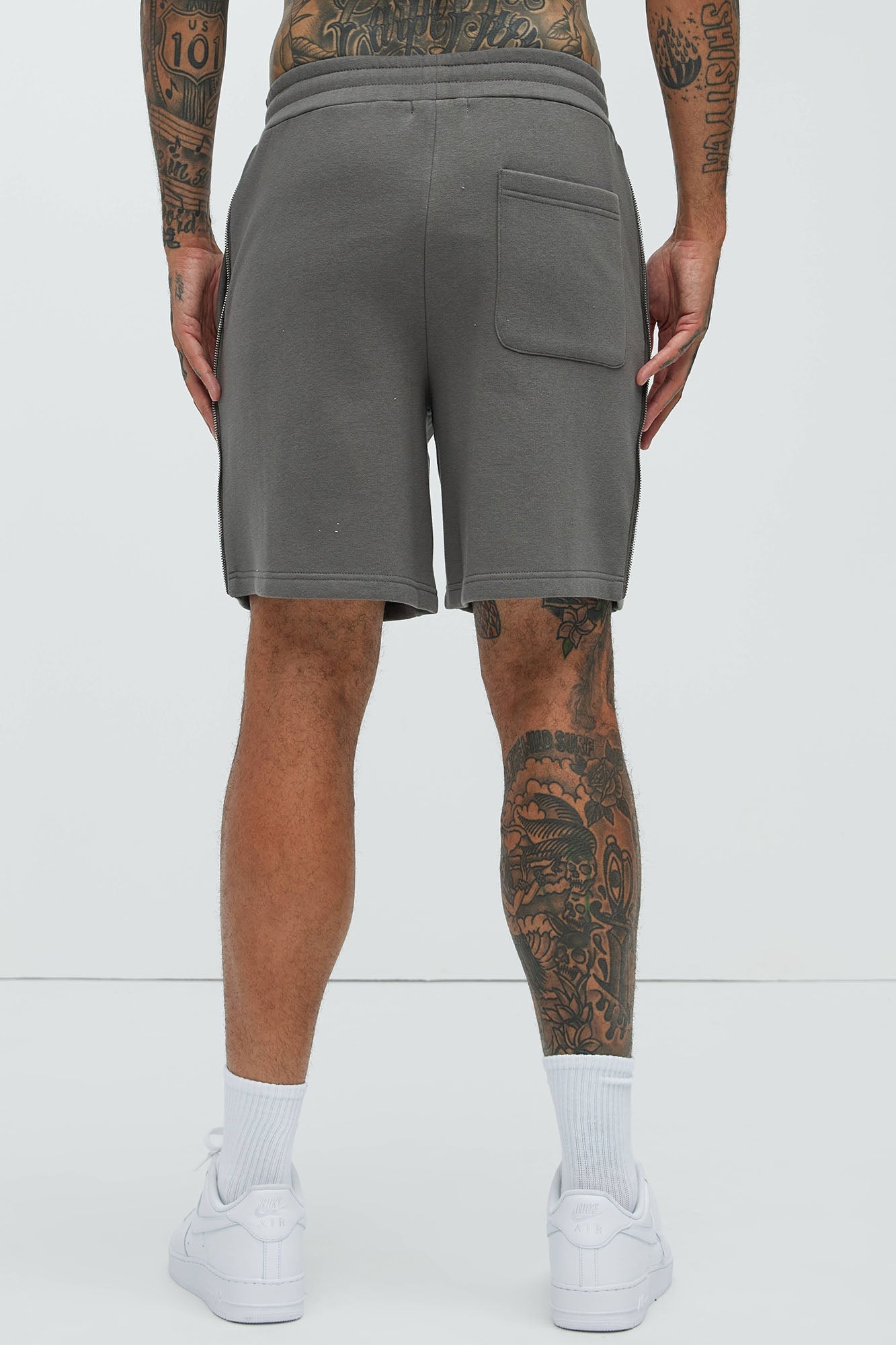 Tyson Cross Relaxed Shorts - Charcoal