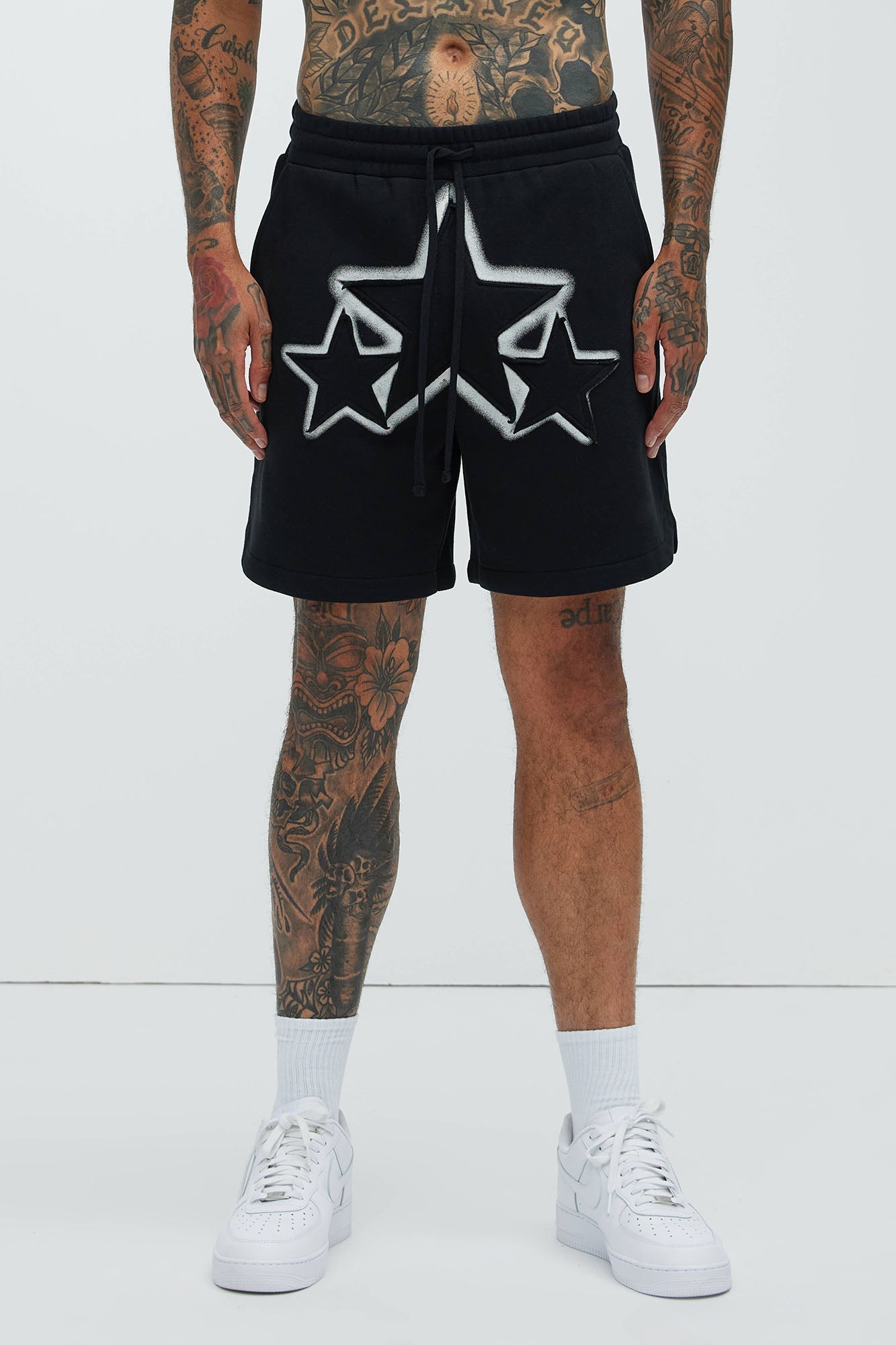 Tyson Star Warm Up Shorts - Black